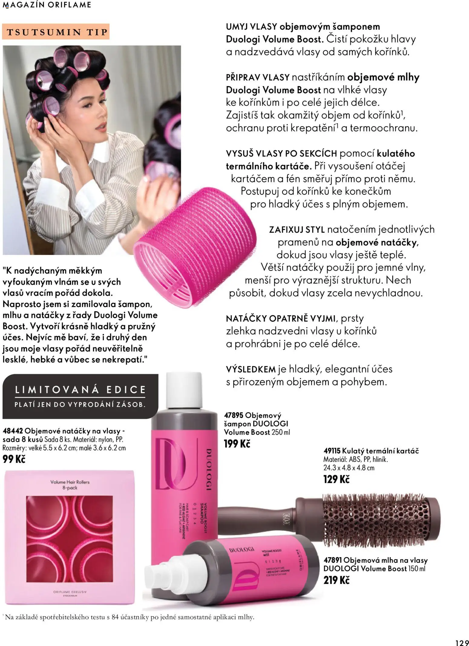 Oriflame katalog Novage+ Proceuticals od 30.09.2026 | Strana: 129 | Produkty: Natáčky, Fén, Natáčky na vlasy, Šampon