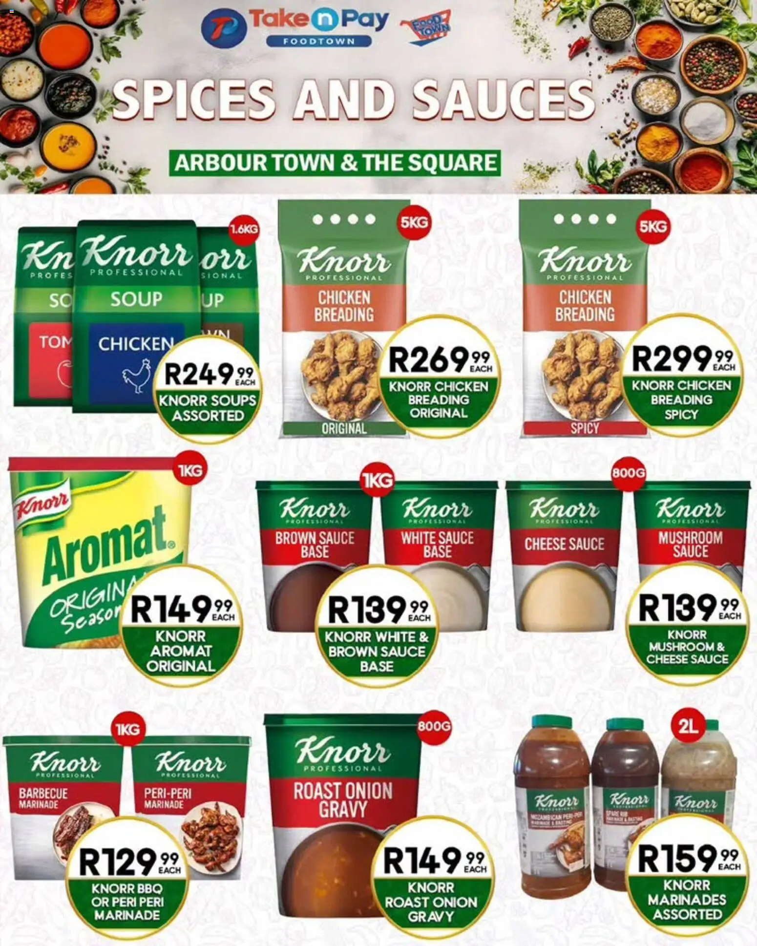 New Take n Pay catalogue – valid from 24/08/2026 | Page: 3 | Products: Cheese, Chicken, Aromat, Spices