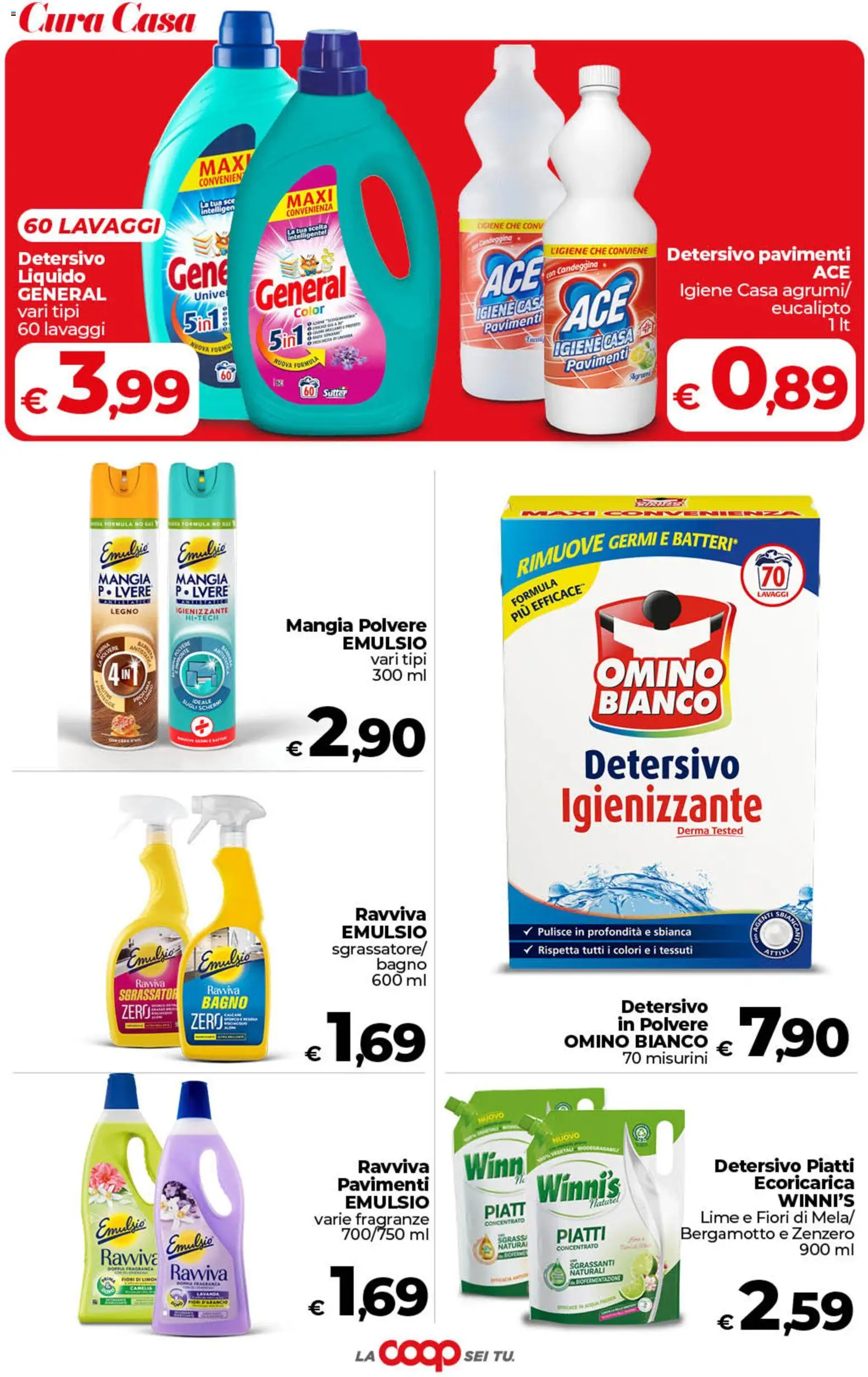 Volantino COOP del 19.05.2026 | Pagina: 42 | Prodotti: Detersivo in polvere, Candeggina, Lime, Bagno