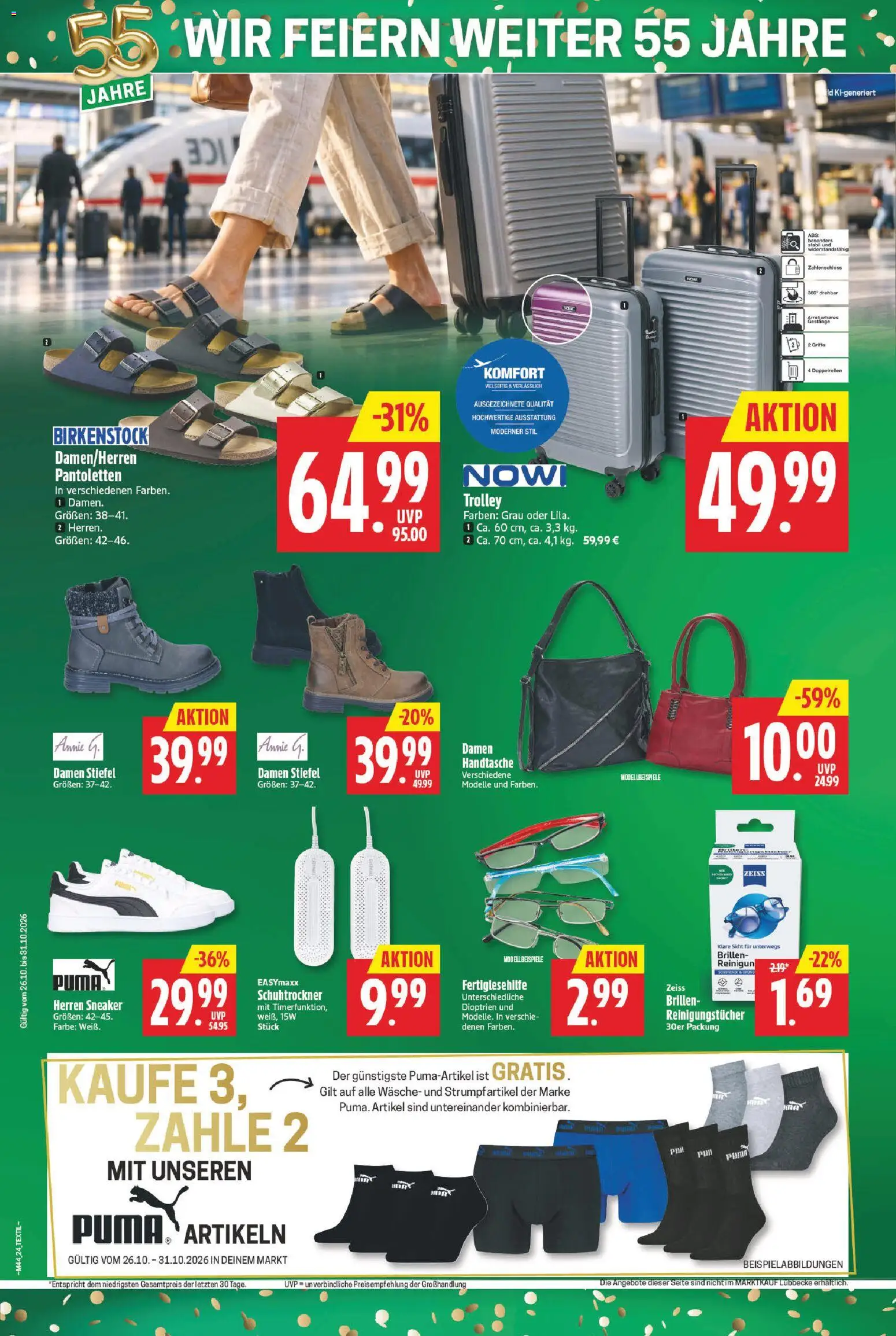 Marktkauf Prospekt – gültig ab 26.10.2026 | Seite: 28 | Produkte: Reinigungstücher, Stiefel, Handtasche