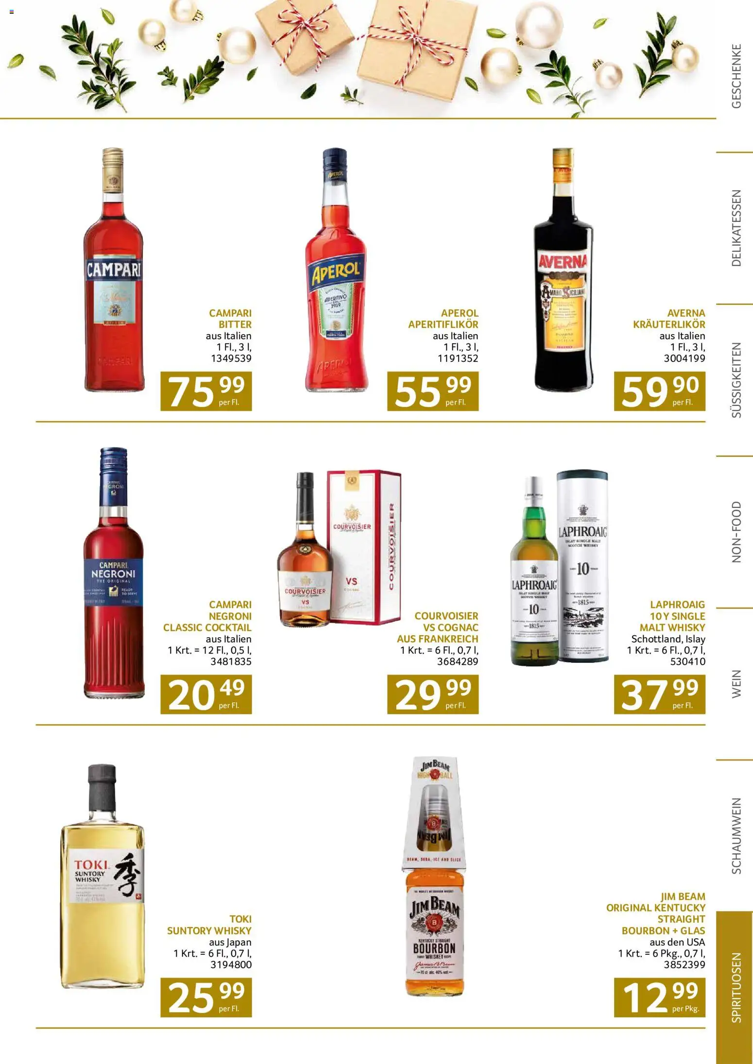 Transgourmet Christmas gültig ab 12.10.2026 | Seite: 69 | Produkte: Süßigkeiten, Whiskey, Campari, Bourbon