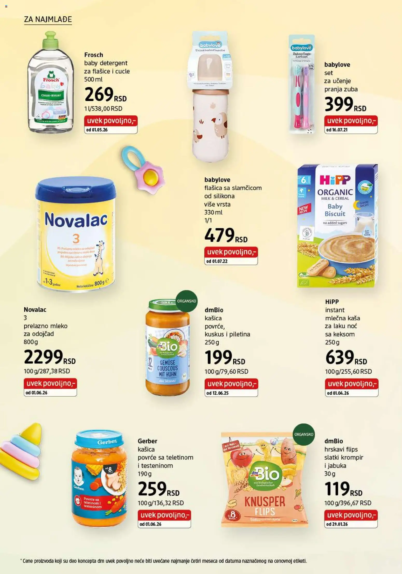 DM Drogerie katalog - važi od 01.06.2026 | Strana: 32 | Proizvode: Krompir, Mleko, Piletina