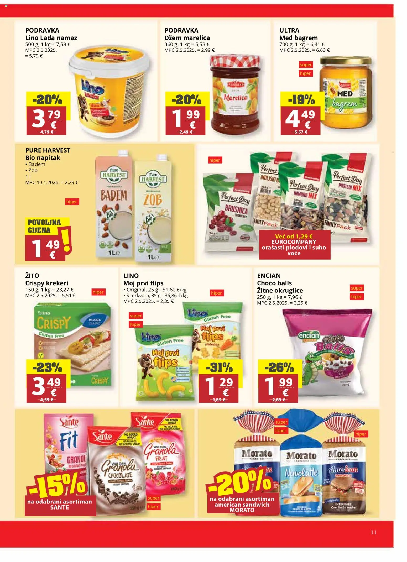 Ribola katalog | vrijedi od 30.09.2026 | Stranica: 11 | Proizvodi: Protein, Flips, Podravka, Napitak