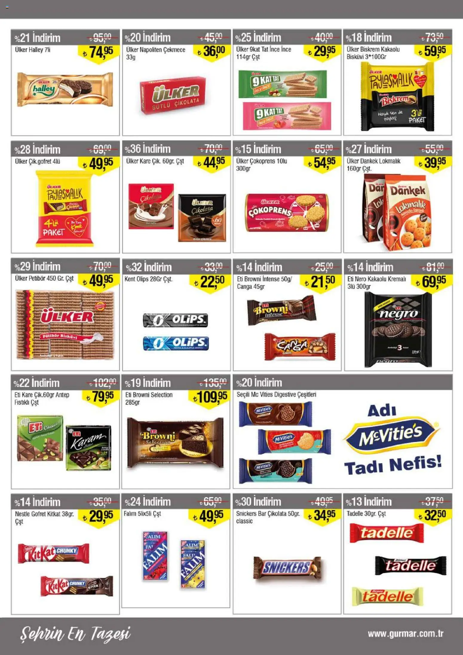 Gürmar Katalog - 01 Ekim 2026 tarihinden itibaren geçerlidir | Sayfa: 8 | Ürünler: Gofret, Çikolata, Bisküvi