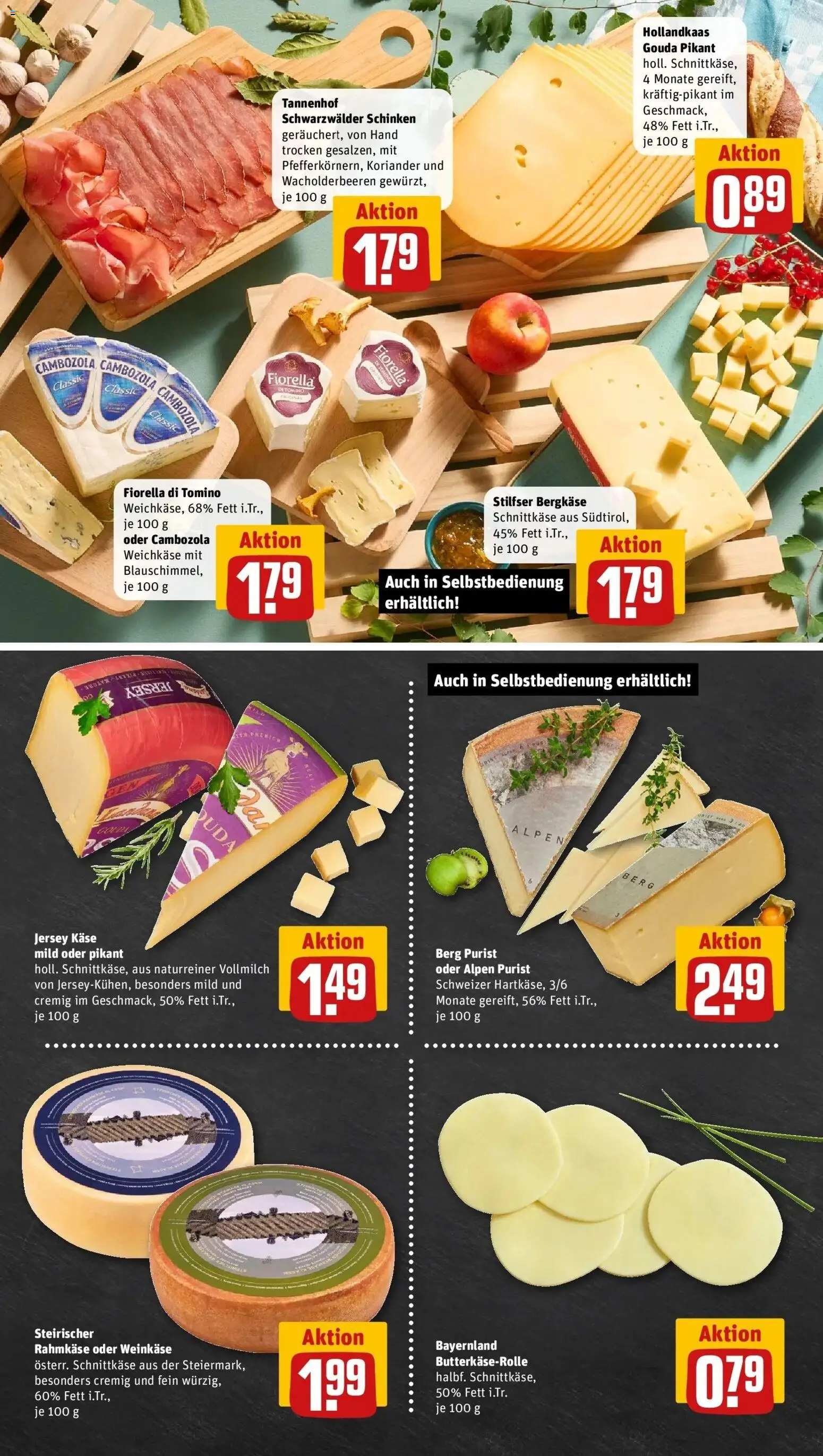 REWE Prospekt ab 12.10.2026 zum Blättern » Angebote | Seite: 11 | Produkte: Käse, Gouda, Schinken