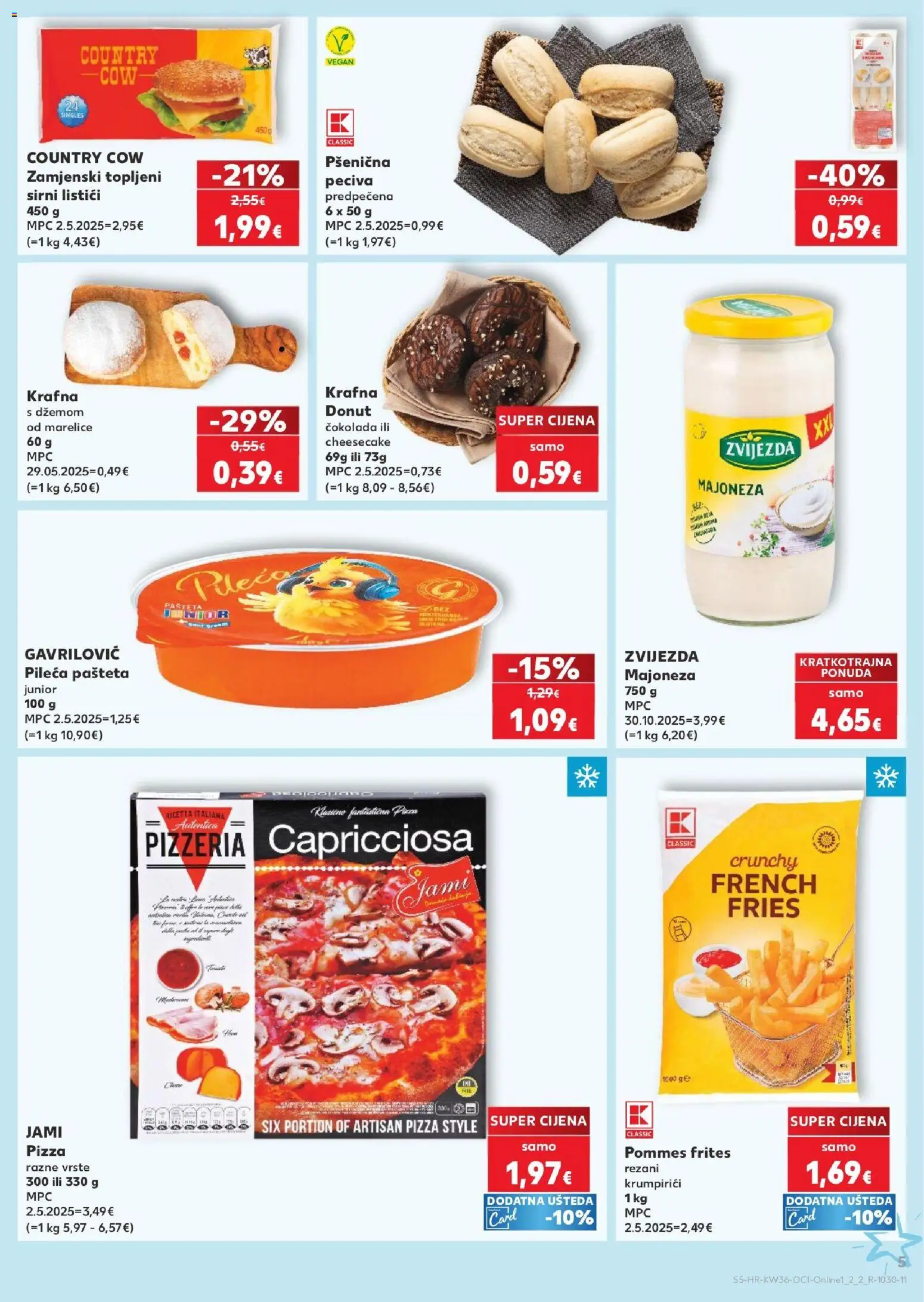 Kaufland katalog | vrijedi od 02.09.2026 | Stranica: 5 | Proizvodi: Pommes frites, Čokolada, Marelice, Pašteta