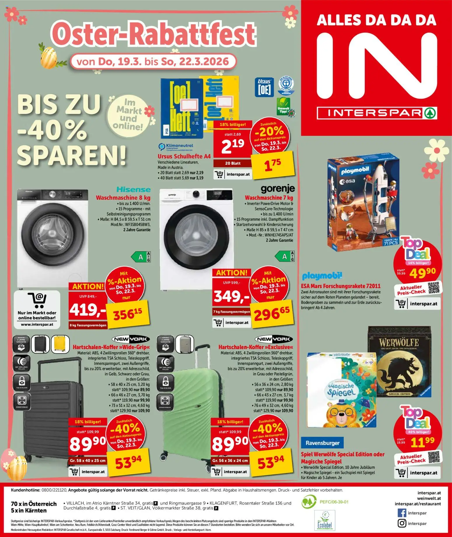 Interspar Flugblatt - Kärnten gültig ab 17.03.2026 | Seite: 16 | Produkte: Spiel, Waschmaschine, Spiegel