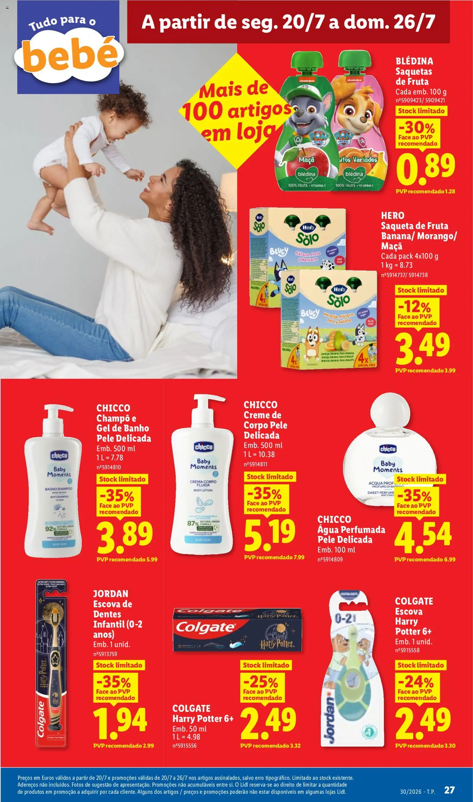 Lidl folheto │ válido de 20/07/2026 | Página: 27 | Produtos: Shampoo, Gel de banho, Banho, Saquetas