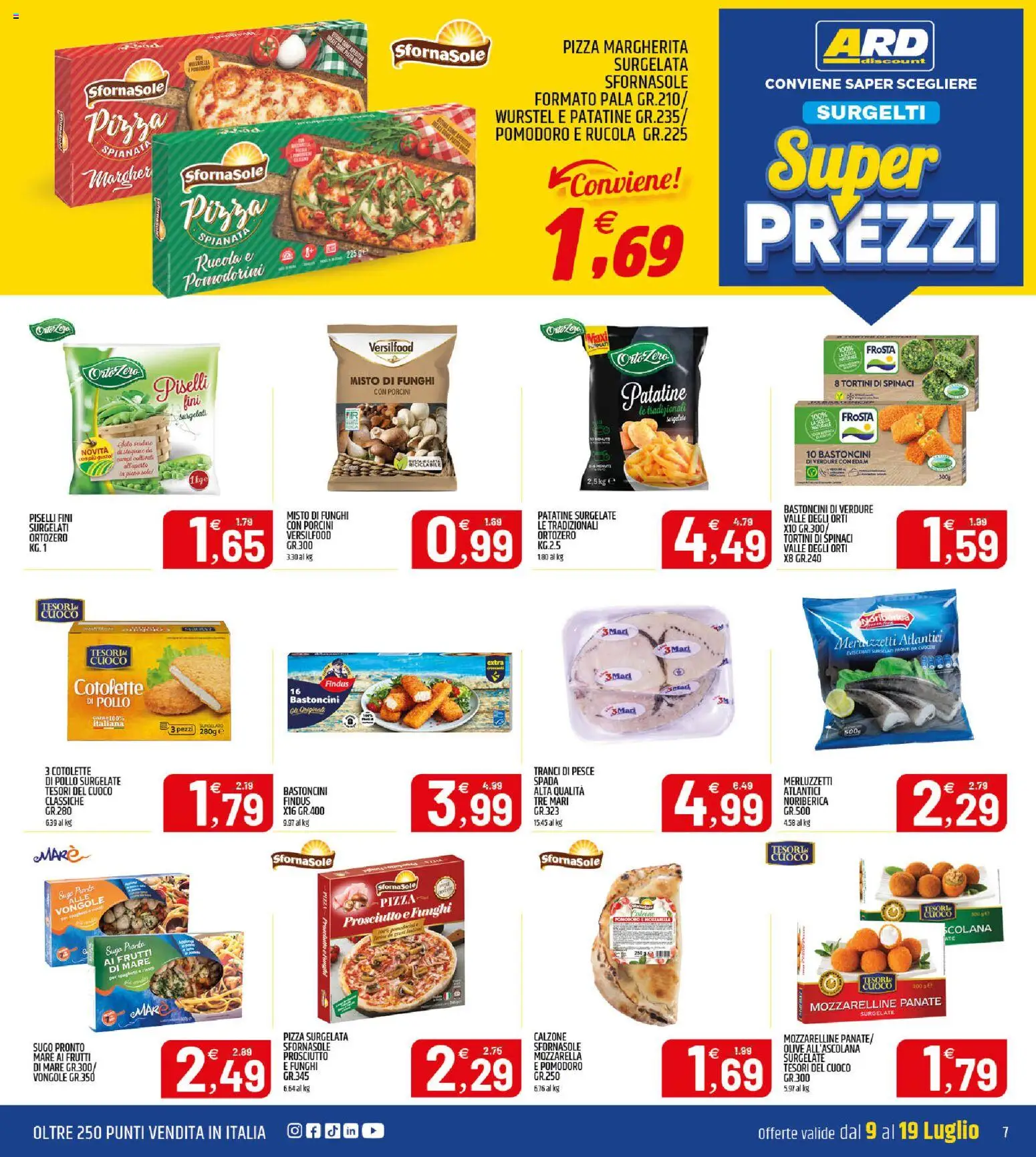 Volantino ARD Discount del 09/07/2026 | Pagina: 7 | Prodotti: Pollo, Vongole, Verdure, Sugo