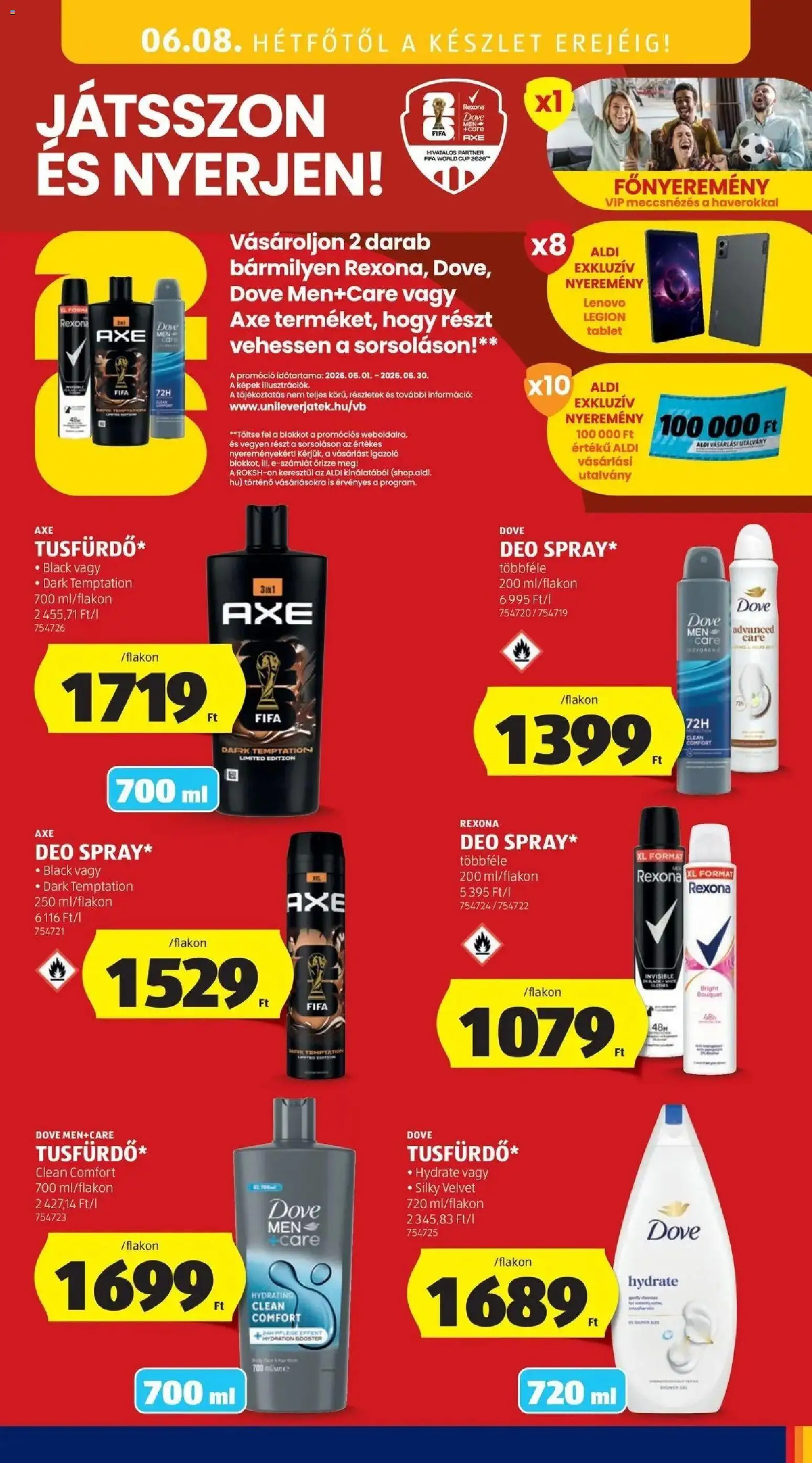 Aldi akciós ujság - amely érvényes a következő dátumtól: 04.06.2026 | Oldal: 43 | Termékek: Tablet