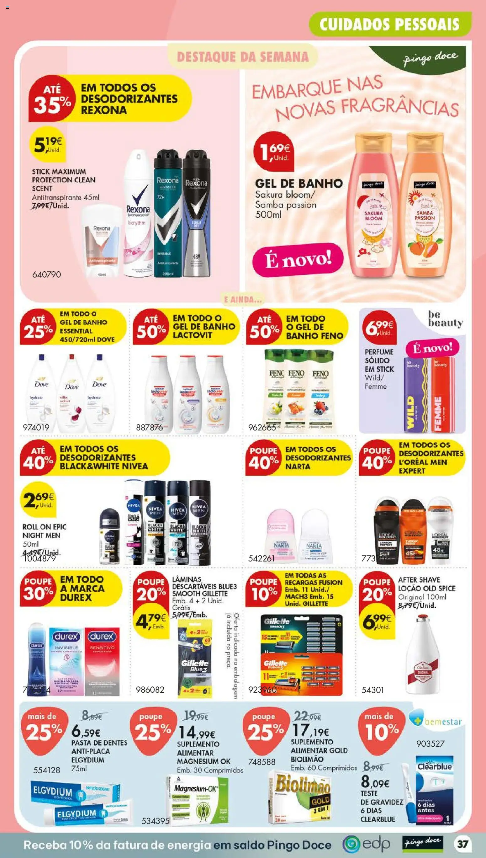 Pingo Doce folheto Poupe Este Fim de Semana │ válido de 29/10/2026 | Página: 43 | Produtos: Perfume, Gel de banho, Antitranspirante, Pasta de dentes