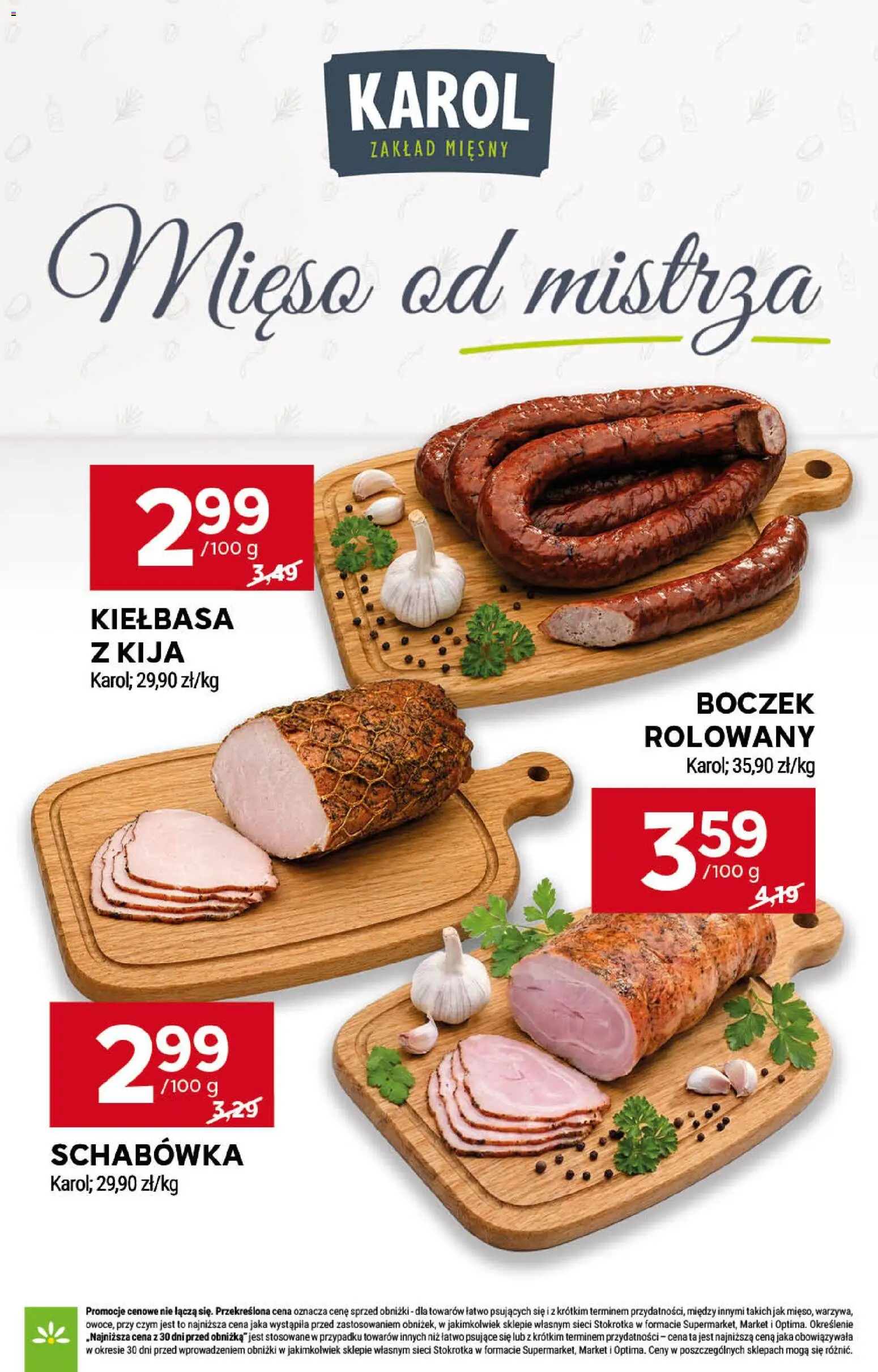 Stokrotka gazetka od 08.10.2026 | Strona: 21 | Produkty: Kiełbasa, Mięso, Stokrotka, Boczek