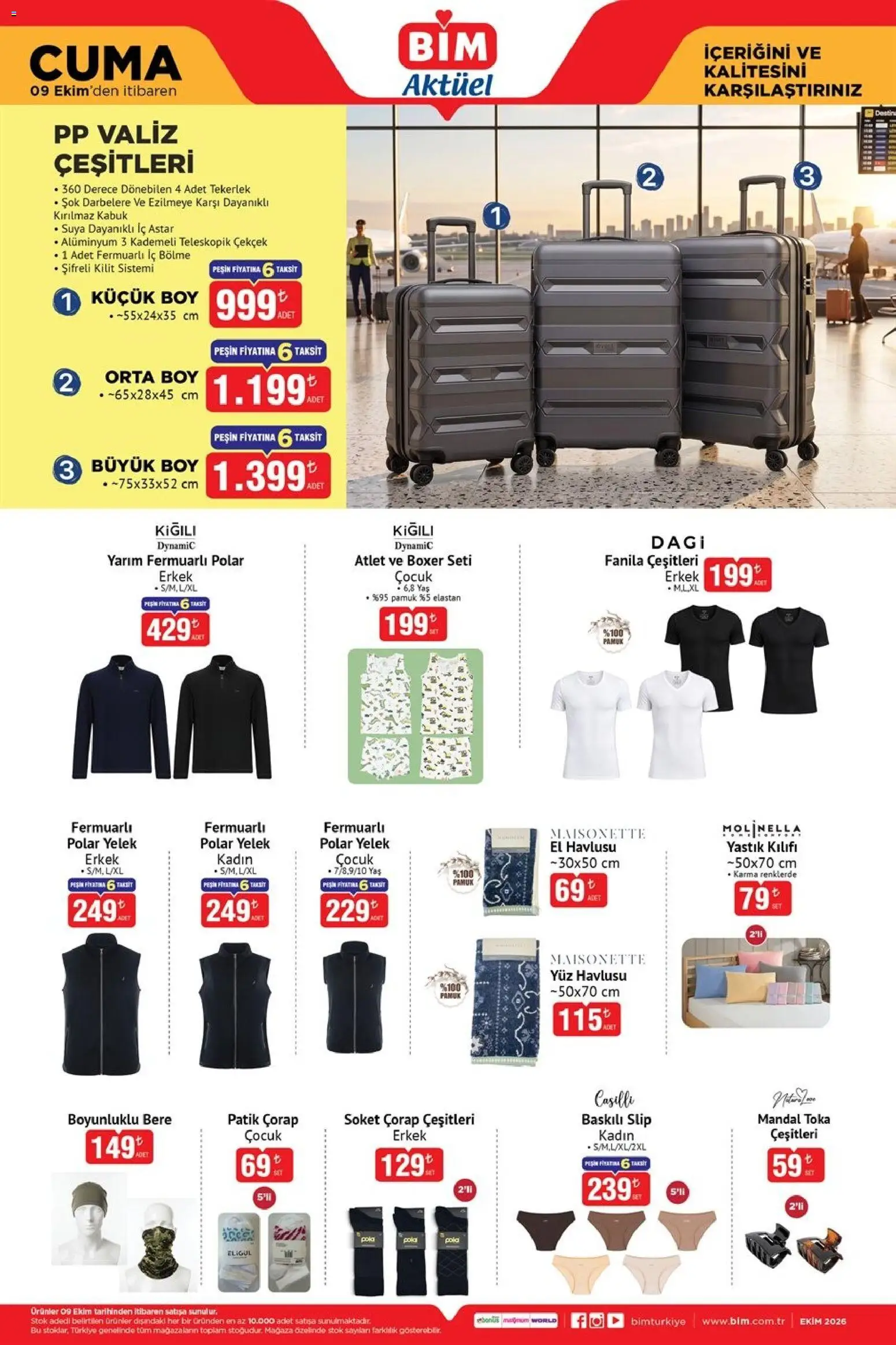 BİM - Katalog Cuma - 09 Ekim 2026 tarihinden itibaren geçerlidir | Sayfa: 1