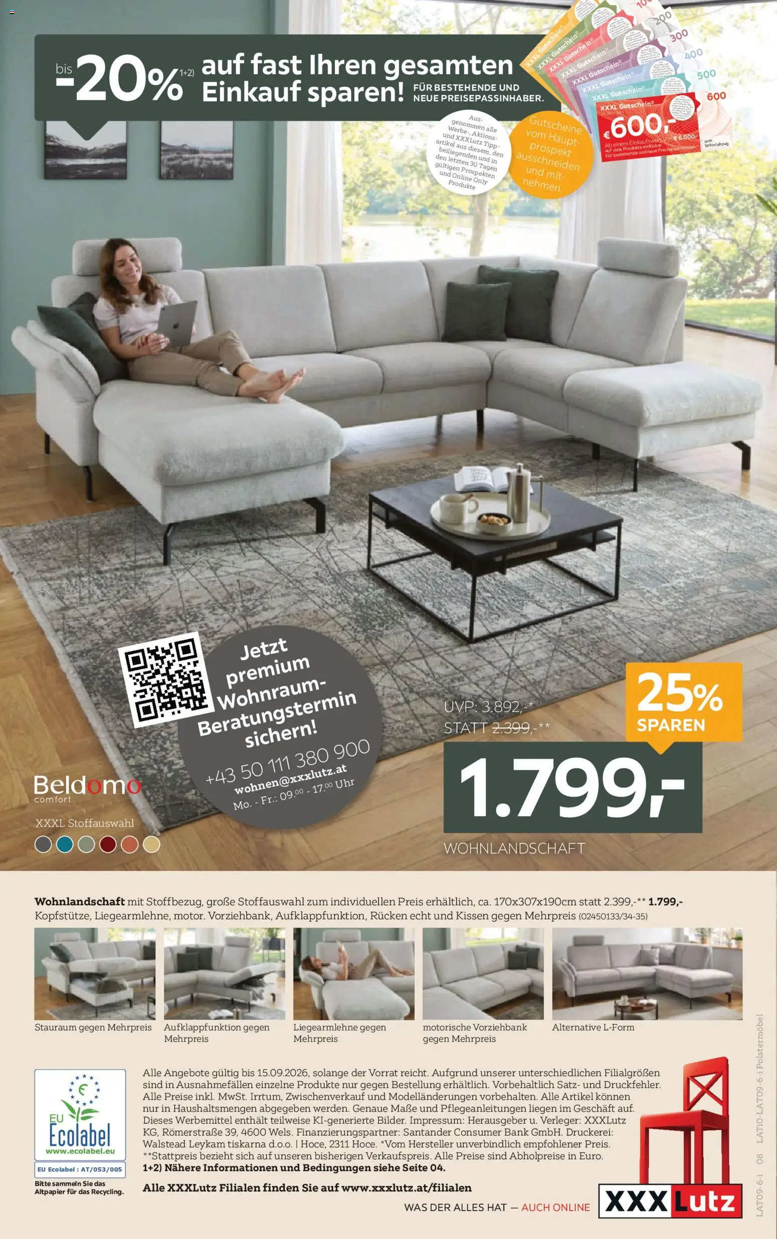 XXXLutz Sitzgarnituren gültig ab 01.09.2026 | Seite: 8 | Produkte: Uhr, Kissen