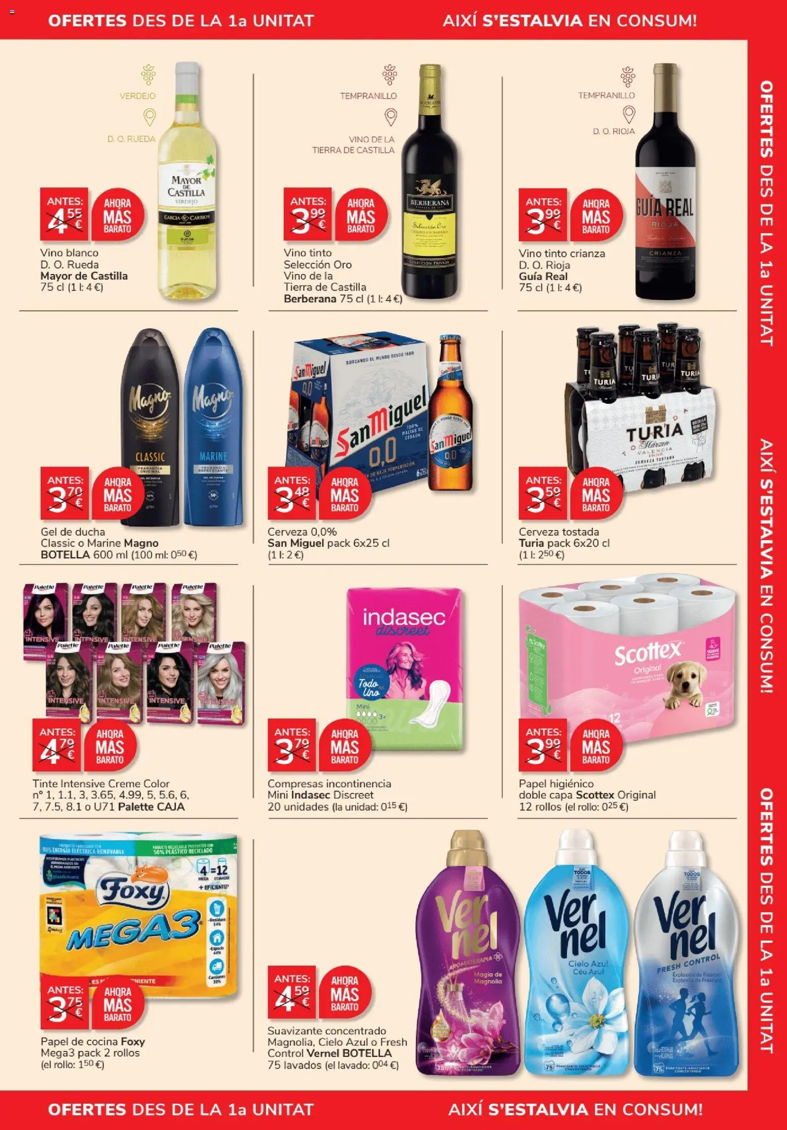 Consum folleto │ válido desde el 27/08/2026 | Página: 9 | Productos: Fragancia, Vino, Papel higienico, Ducha