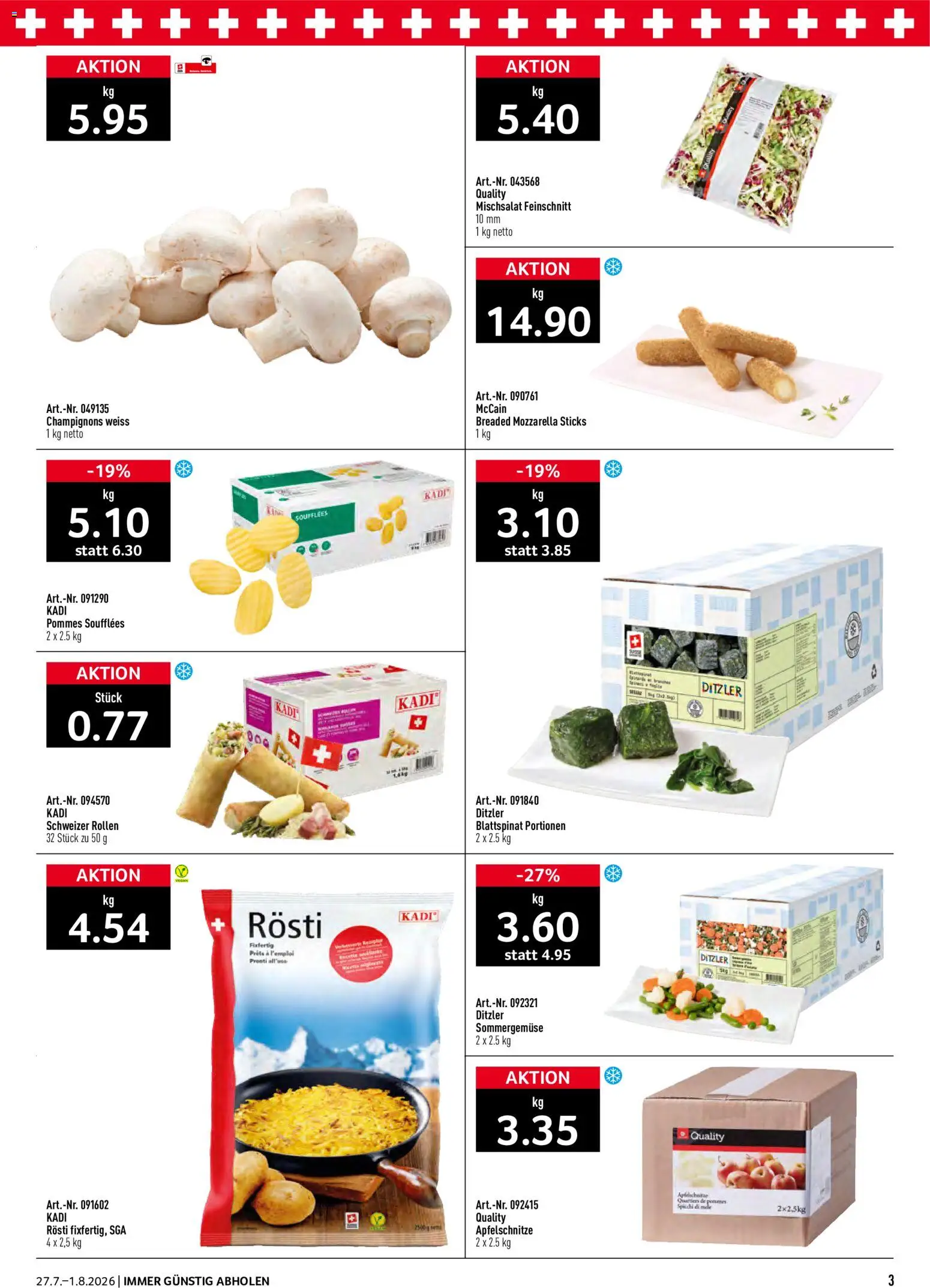 Prodega aktionen – gültig ab 27.07.2026 | Seite: 3 | Produkte: Champignons