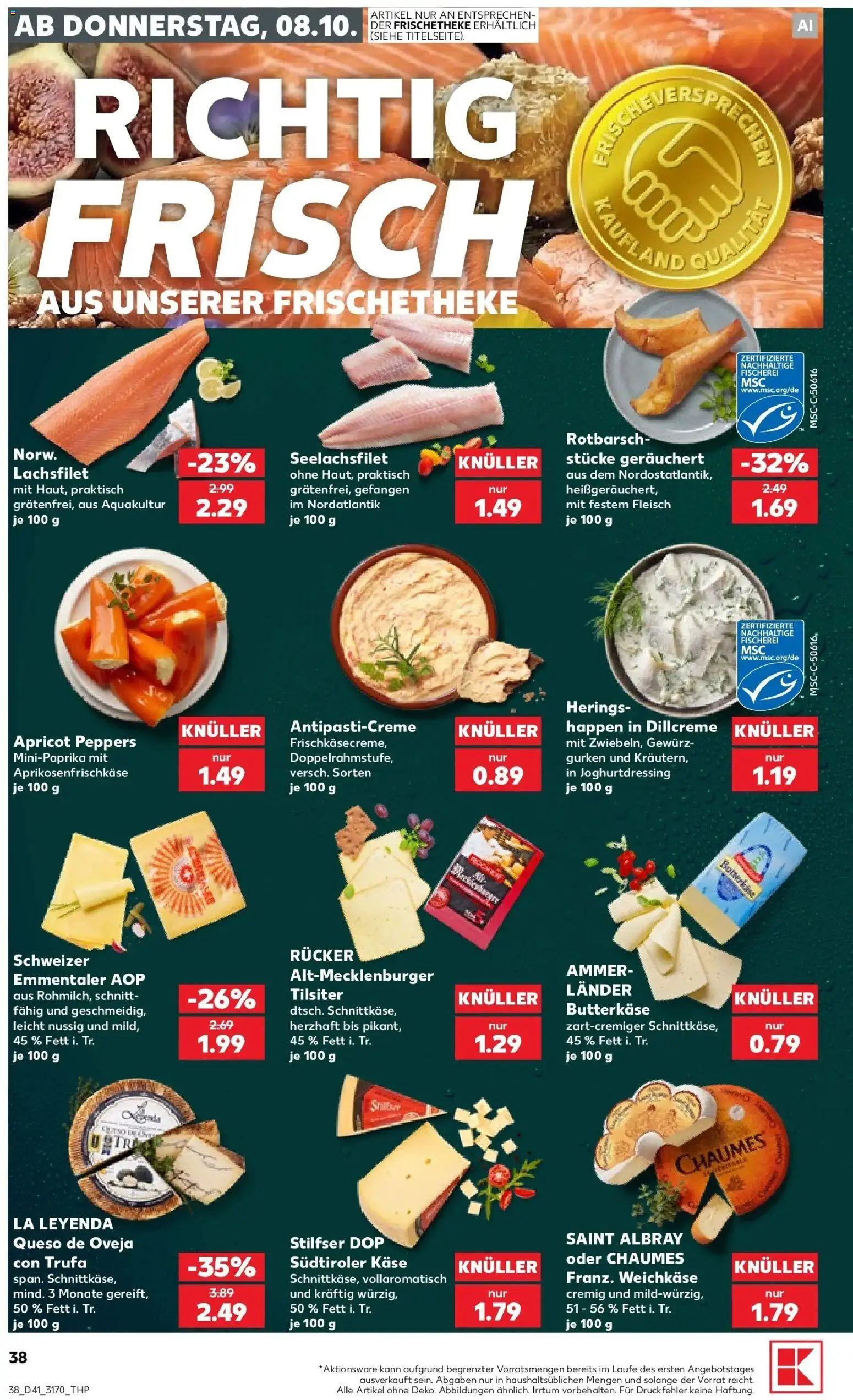 Prospekt Kaufland ab 05.10.2026 » Angebote Online zum Blättern | Seite: 48 | Produkte: Käse, Fleisch, Gurken