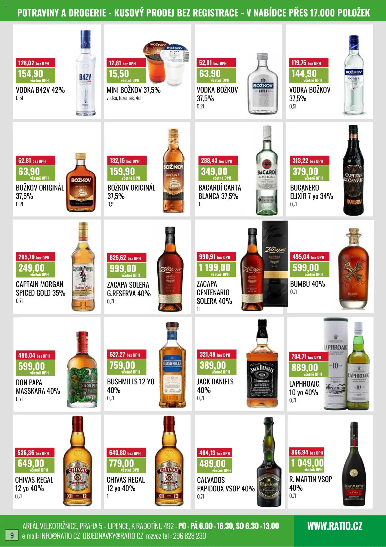 Ratio leták od 01.06.2026 | Strana: 10 | Produkty: Vodka Božkov, Captain Morgan, Drogerie, Zacapa