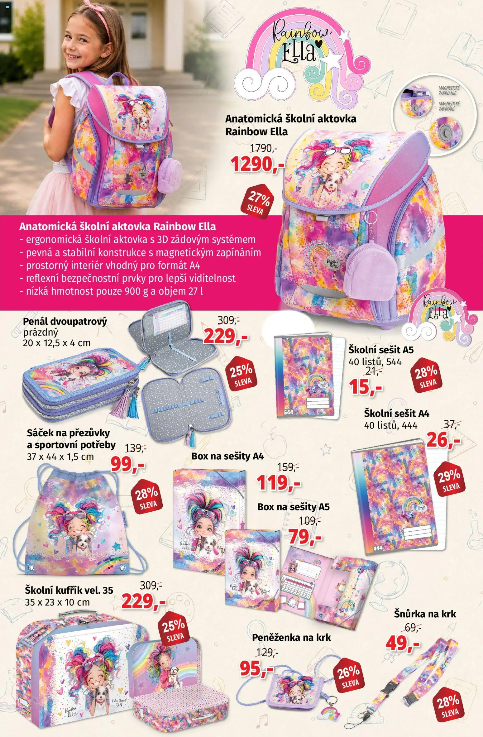 Prior - Akční Nabídka Školních Potřeb od 15.06.2026 | Strana: 4 | Produkty: Peněženka, Sešity, Aktovka, Sešit