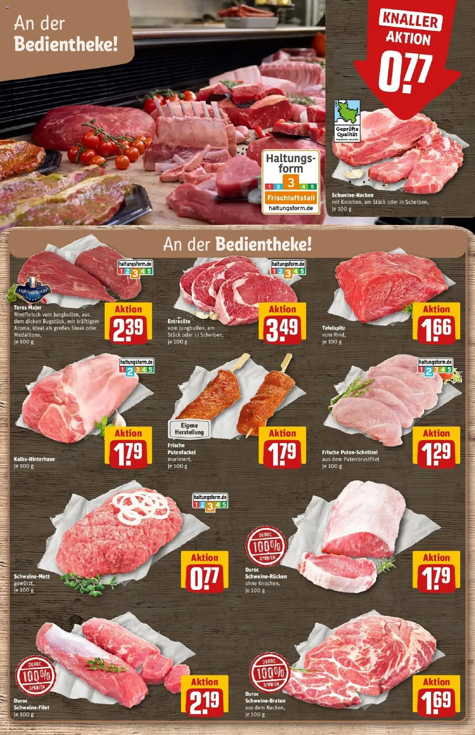 Rewe Prospekt Lübeck – gültig ab 27.07.2026 | Seite: 8 | Produkte: Schweinenacken, Entrecote, Schweinefilet, Schweinerucken