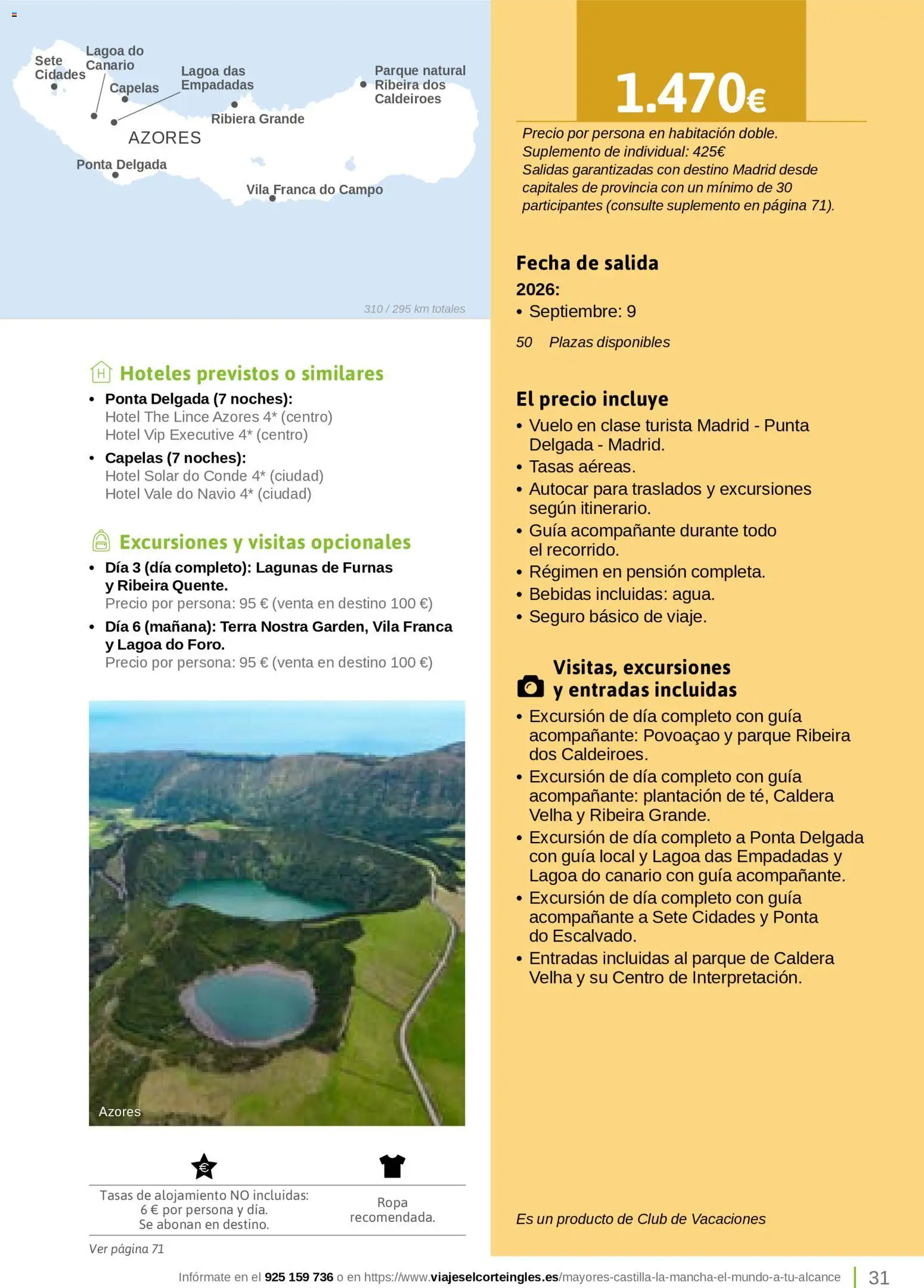 Viajes El Corte Inglés Turismo Social Castilla La Mancha │ válido desde el 01.04.2026 | Página: 31 | Productos: Ropa