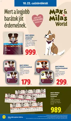 Lidl akciós újság - amely érvényes a következő dátumtól: 2026.10.22. | Oldal: 24 | Termékek: Jutalomfalat, Pástétom