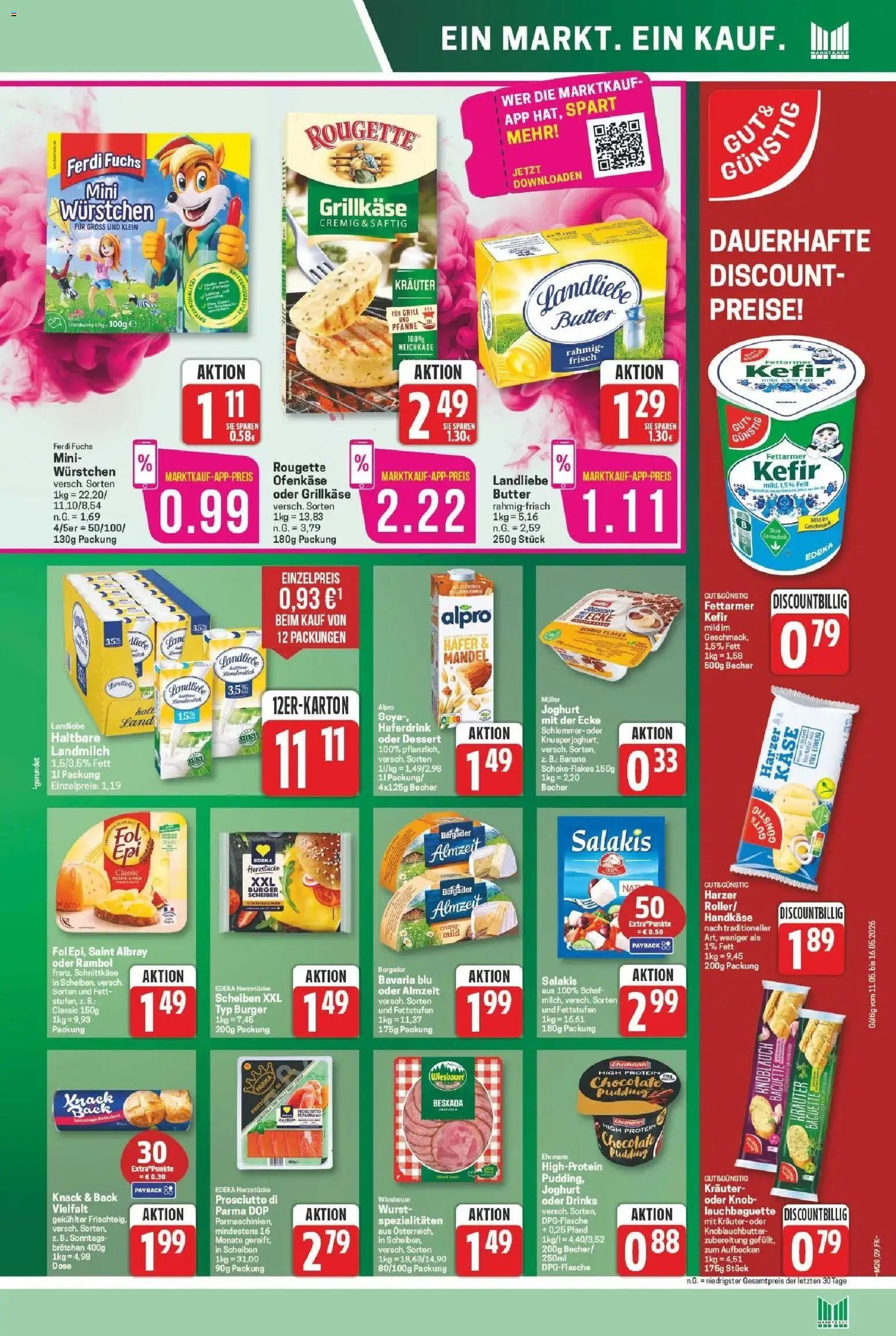 Marktkauf Prospekt Meppen	 – gültig ab 11.05.2026 | Seite: 9 | Produkte: Butter, Joghurt, Burger, Alpro
