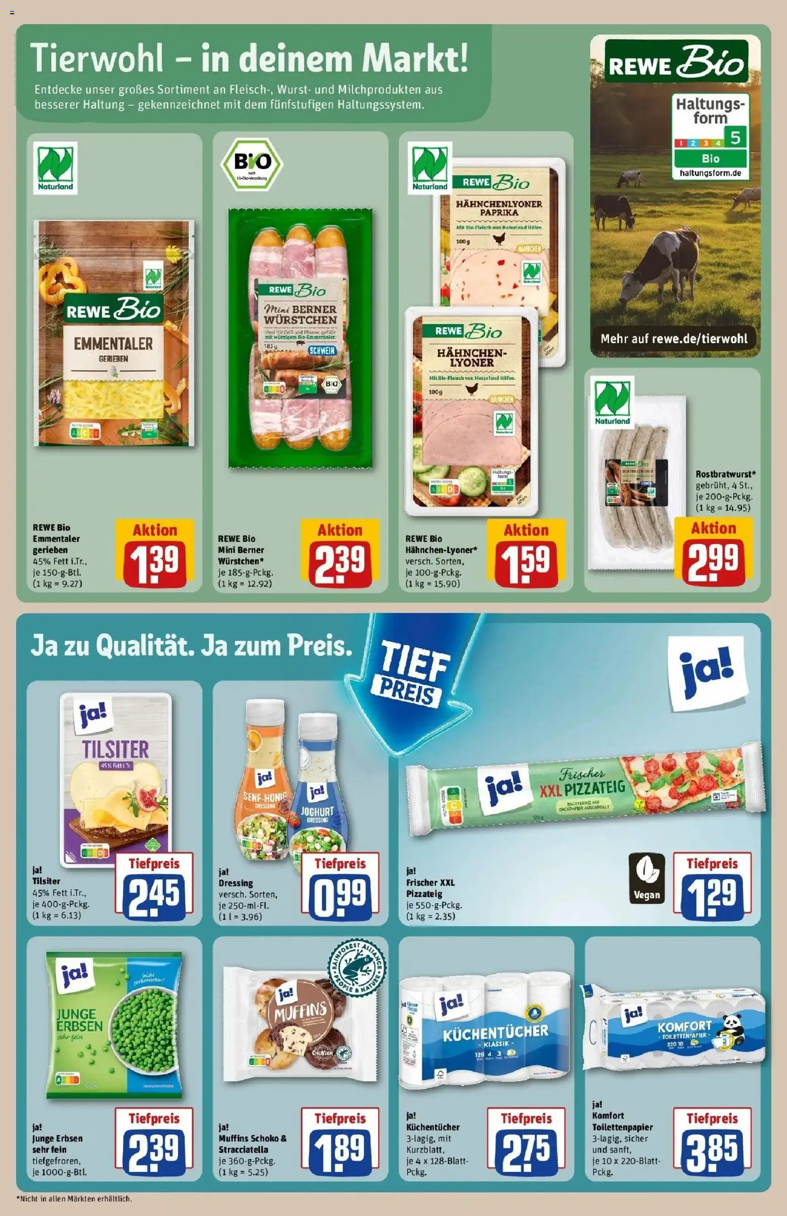 REWE Prospekt ab 03.08.2026 zum Blättern » Angebote | Seite: 15 | Produkte: Hahnchen, Paprika, Wurst, Erbsen