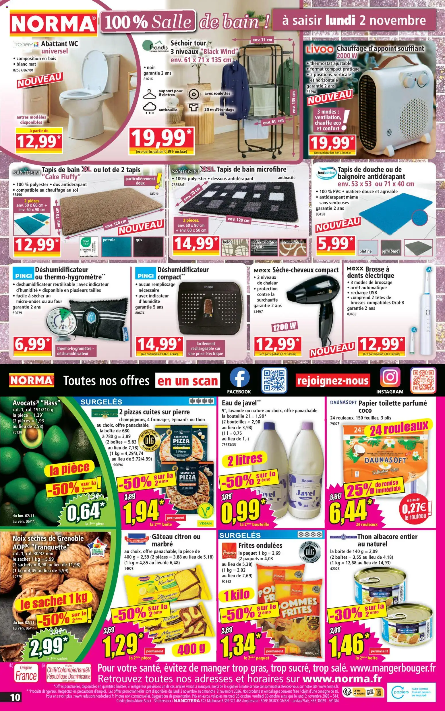 {H1} | Page: 10 | Produits: Lavande, USB, Cake, Déshumidificateur
