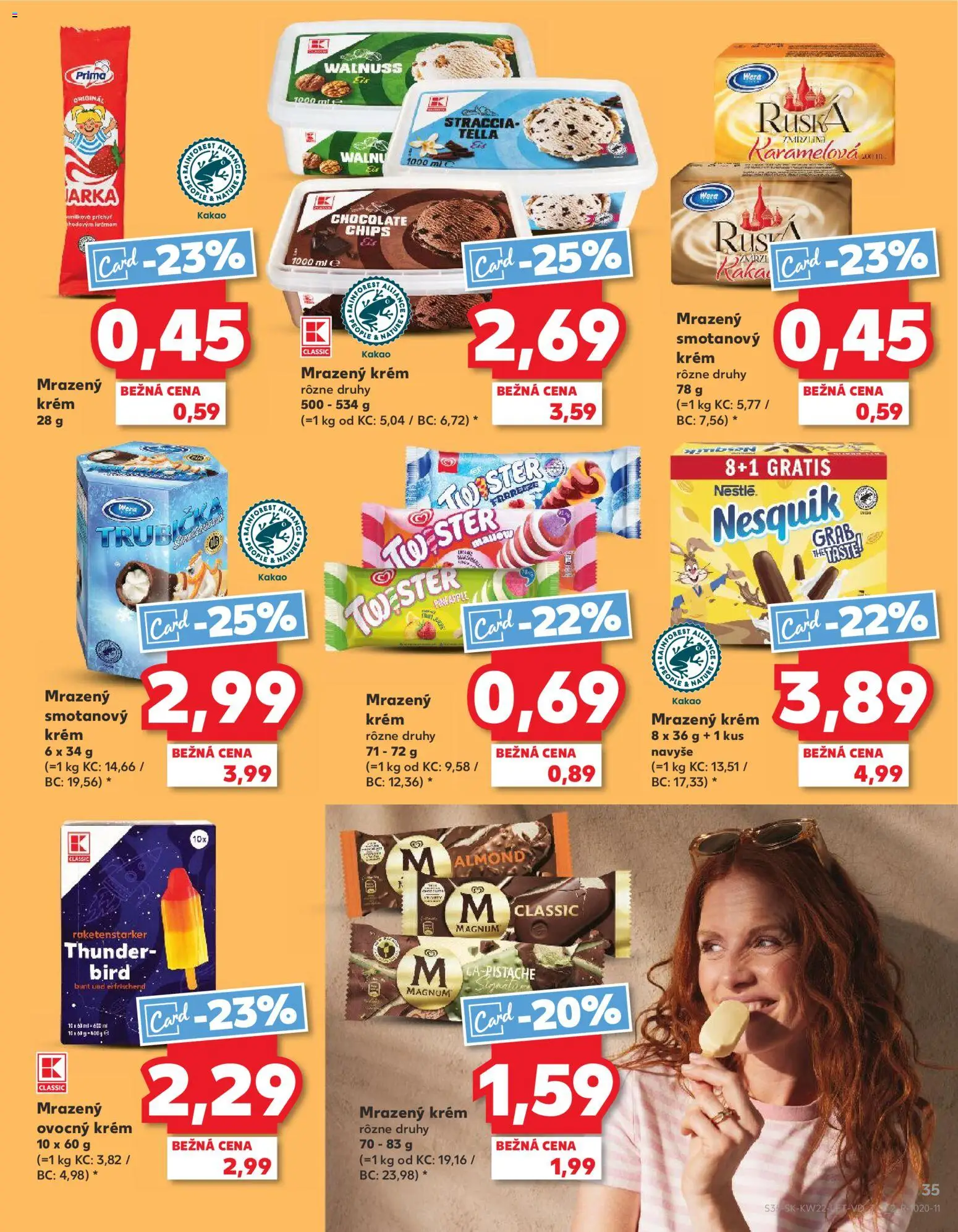 Nové Kaufland akcie – leták je platný od 28.05.2026 | Strana: 35 | Produkty: Apple, Krém, Nesquik, Kakao