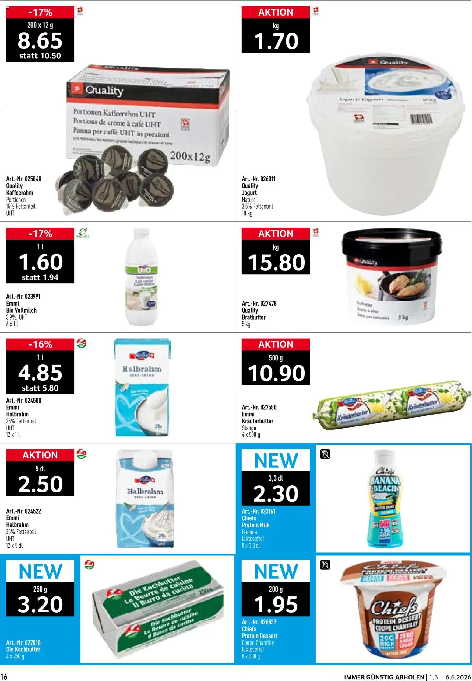 Prodega aktionen – gültig ab 01.06.2026 | Seite: 16 | Produkte: Kräuterbutter, Creme