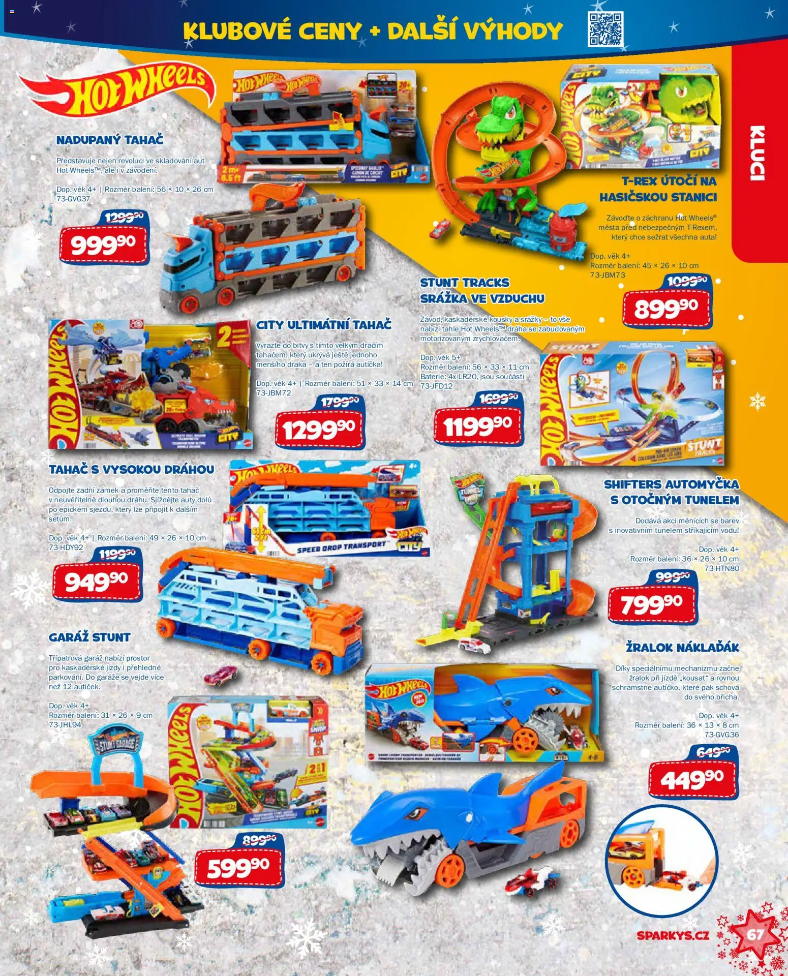 Sparkys katalog Vánoce 2026 od 01.10.2026 | Strana: 67 | Produkty: Hot Wheels, Baterie