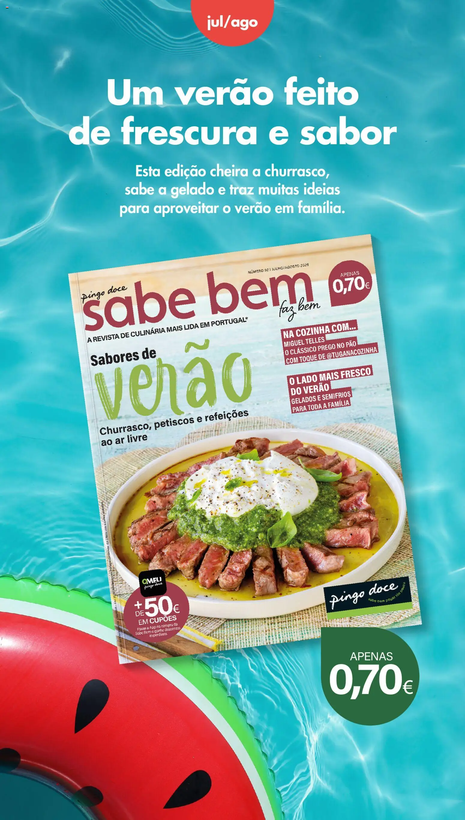 Pingo Doce Poupe este Fim de Semana │ válido de 07/08/2026 | Página: 14 | Produtos: Gelado, Revista, Pão