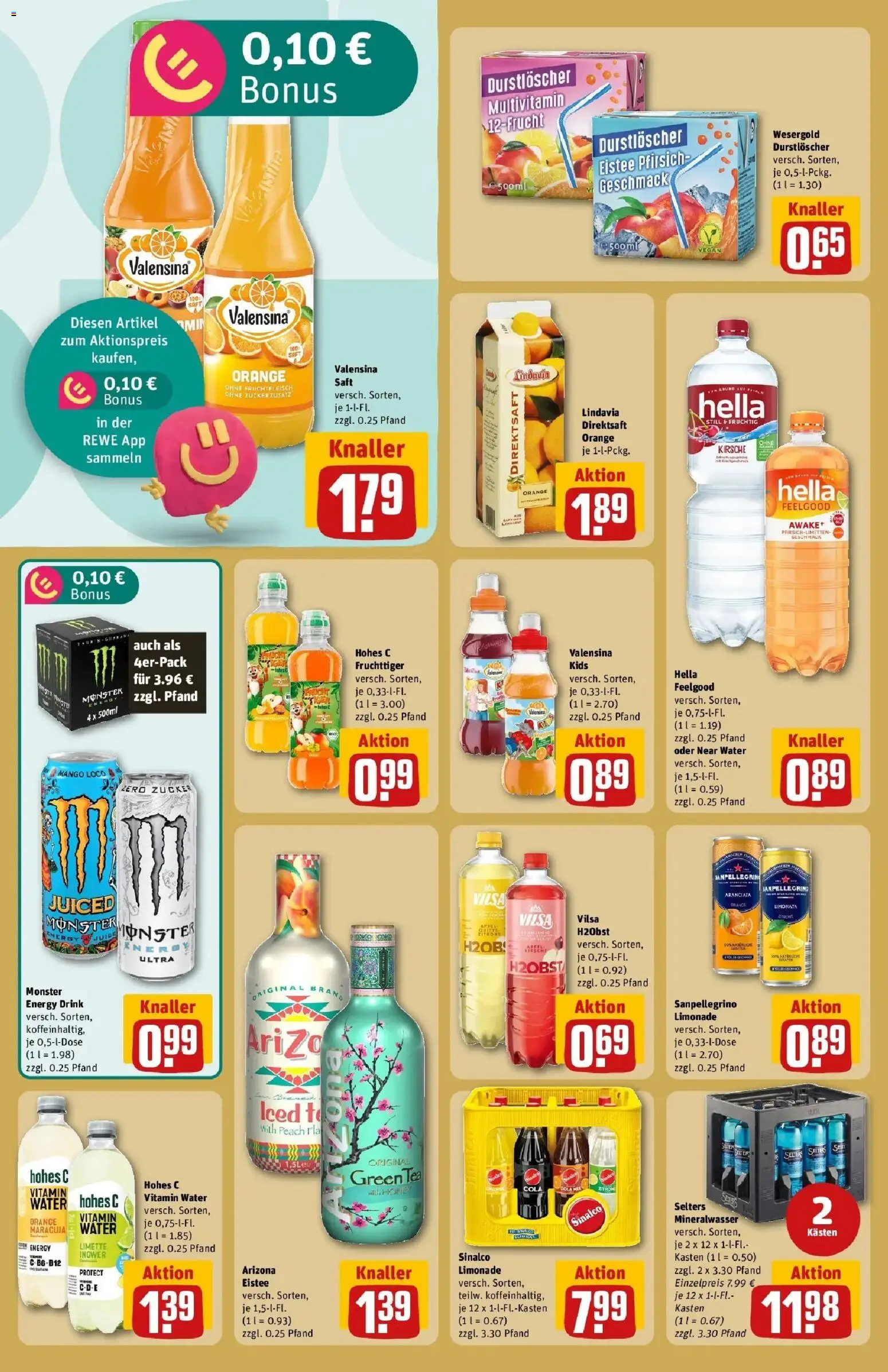 REWE Prospekt ab 14.09.2026 zum Blättern » Angebote | Seite: 22 | Produkte: Durstloscher, Limonade, Hella, Hohes c
