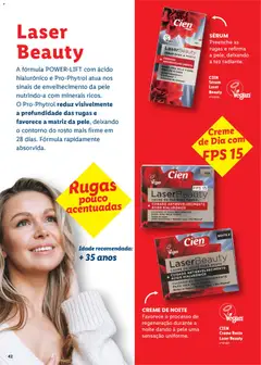 Pré-visualização LaserBeauty Sérum para o rosto, Sérum para o rosto. Preenche as rugas e refirma a pele, deixando a tez radiante. válido de 16/03/2026 | Página: 42
