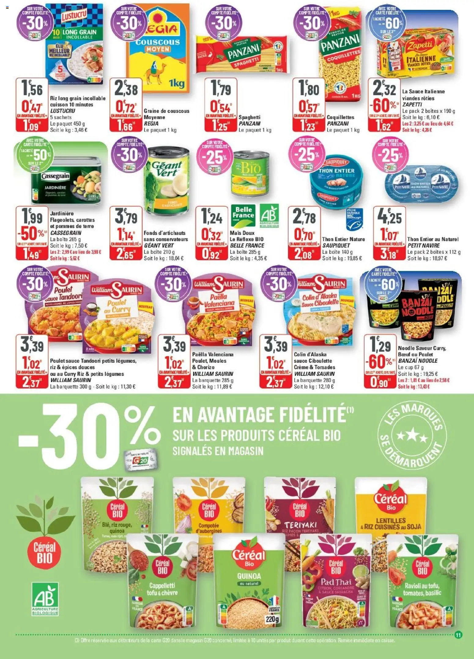 {H1} | Page: 11 | Produits: Jardinière, Curry, Coriandre, Thon