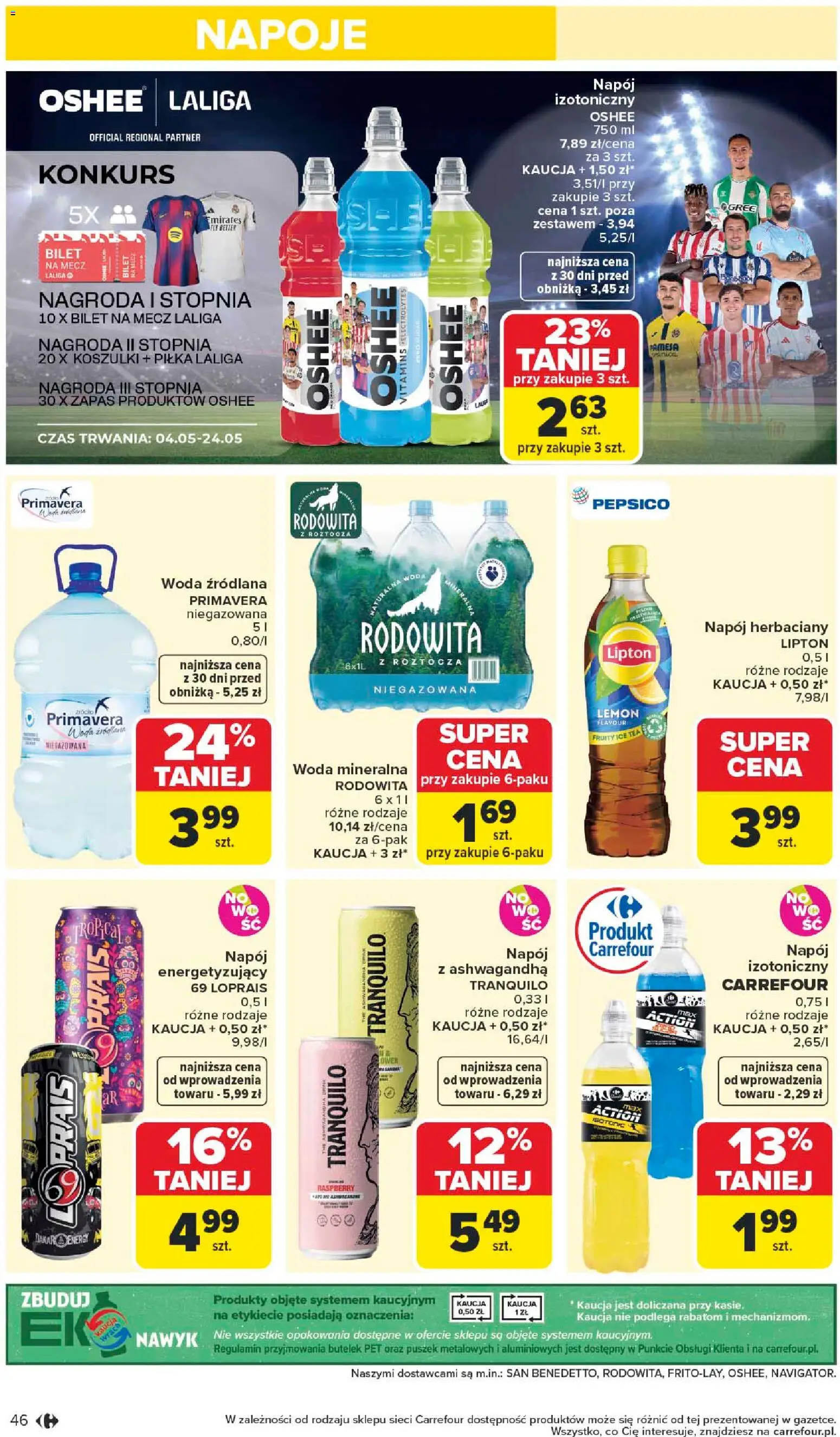 Carrefour gazetka od 04.05.2026 | Strona: 48 | Produkty: Ice Tea, Napoje, Woda źródlana, Woda