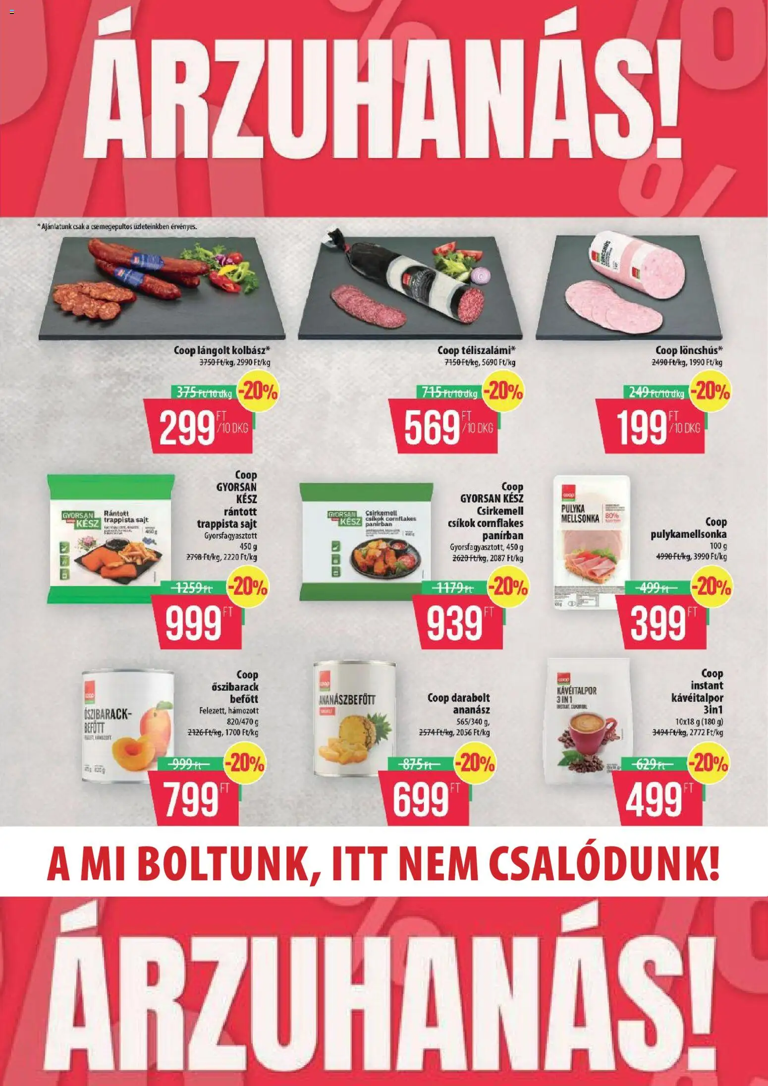 COOP Szolnok akciós ujság - amely érvényes a következő dátumtól: 2026.10.08. | Oldal: 2 | Termékek: Őszibarack, Csíkok, Ananász, Csirkemell