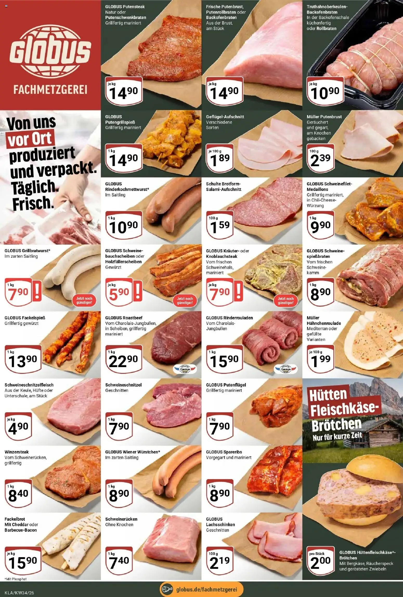 Globus Prospekt Kaiserslautern (ab 17.08.2026) » Angebote online | Seite: 9 | Produkte: Rinderrouladen, Putenbrust, Schweinefilet, Schweinerucken