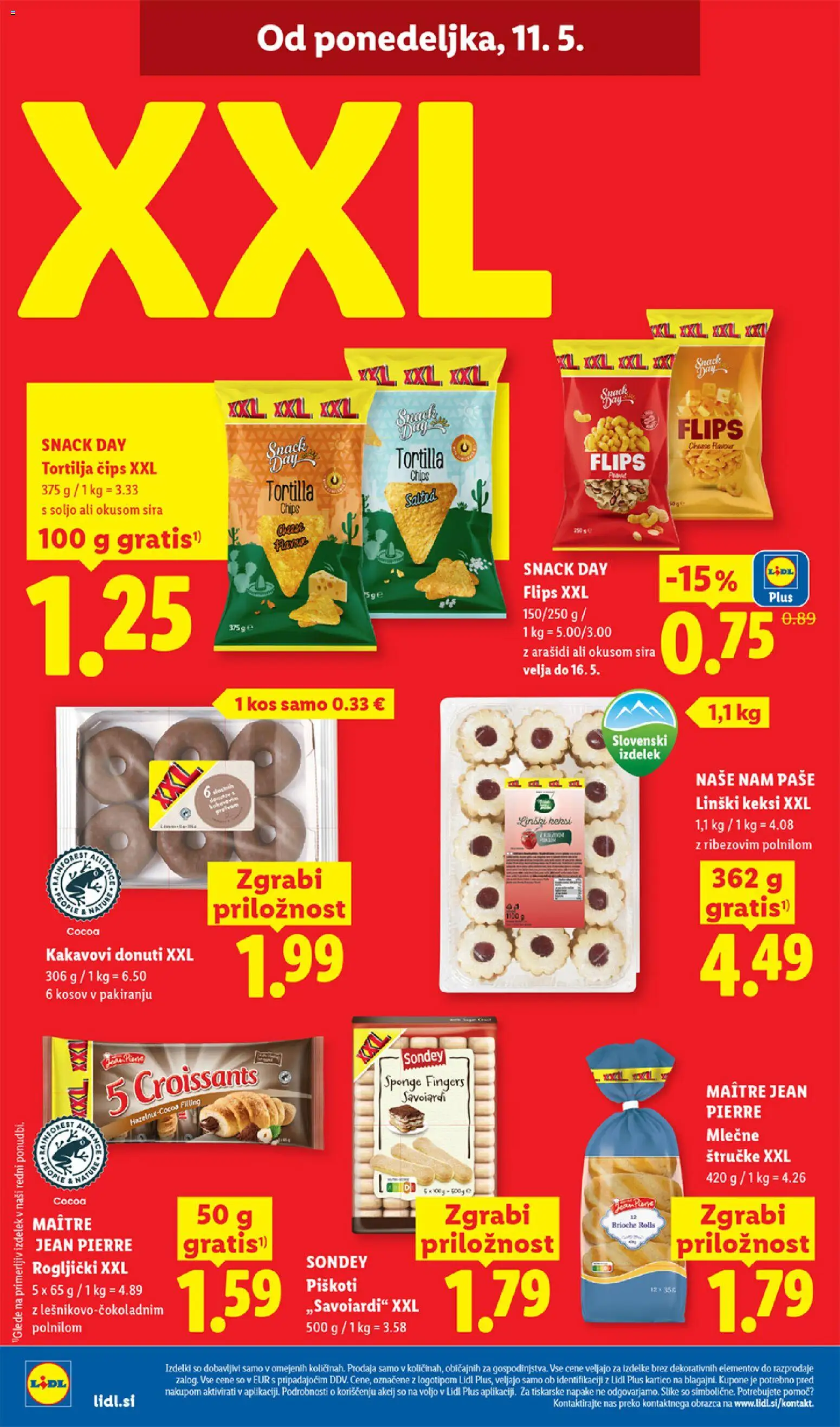Novi Lidl katalog ponudbe – veljaven od 07.05.2026 | Stran: 48 | Izdelki: Rogljički, Kos, Flips, Piskoti