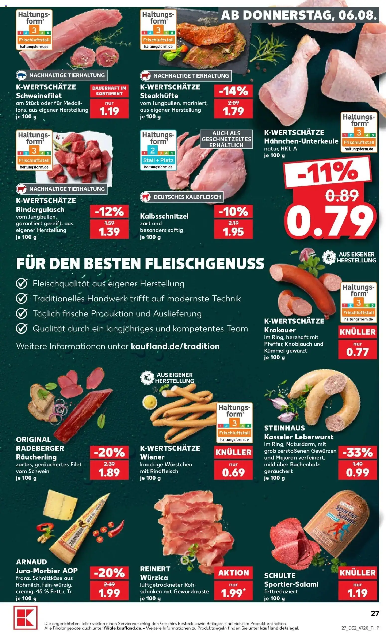Kaufland Prospekt Limburg An Der Lahn – gültig ab 03.08.2026 | Seite: 36 | Produkte: Knoblauch, Salami, Schinken, Rindfleisch