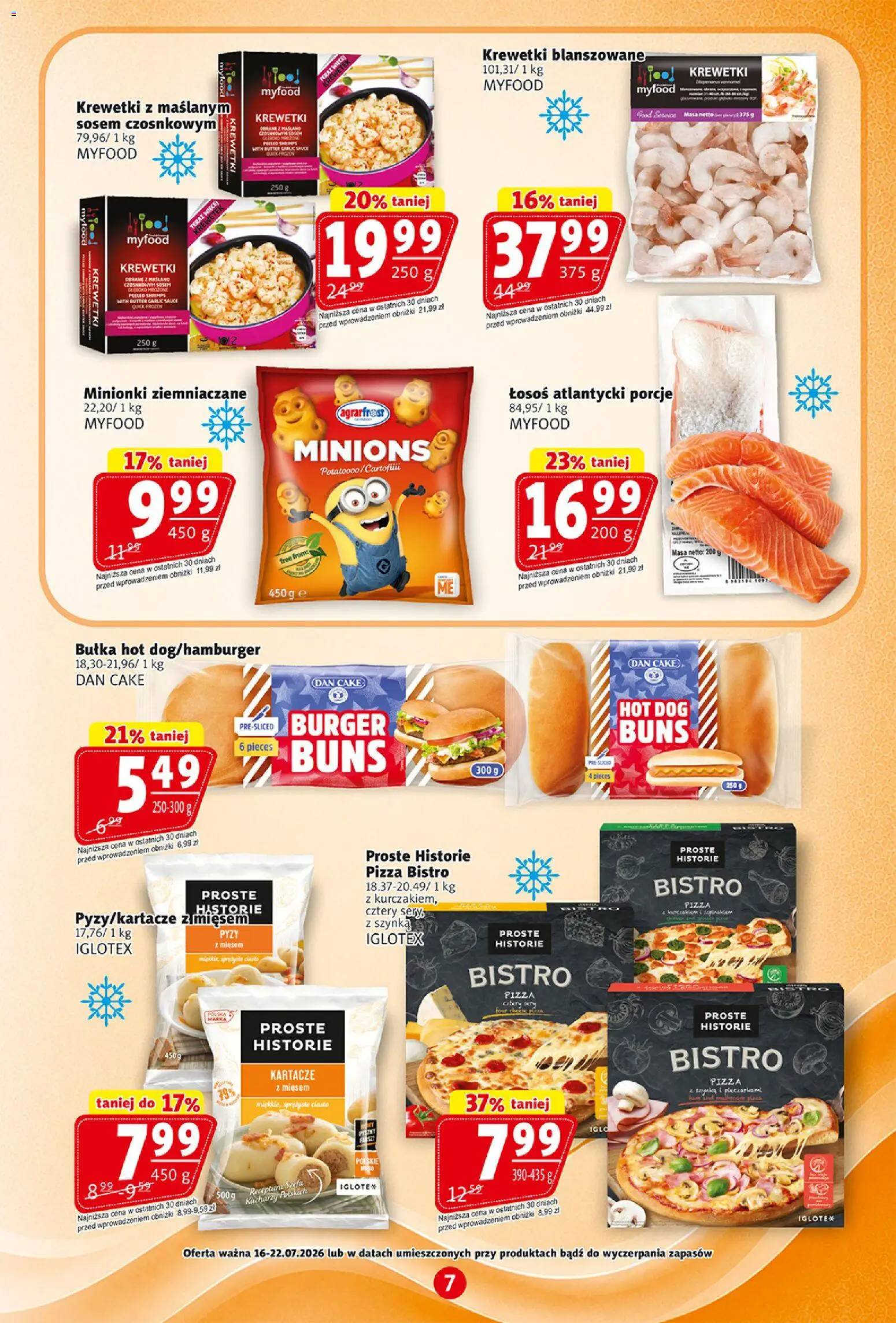 Prim Market gazetka od 16.07.2026 | Strona: 7 | Produkty: Krewetki, Ciasto, Łosoś, Sery