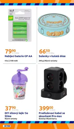 Náhled letáku Action aktuální leták od 16.09.2026 | Strana: 24 | Produkty: Nabíjecí baterie, Prodlužovací kabel, Baterie, Sušenky