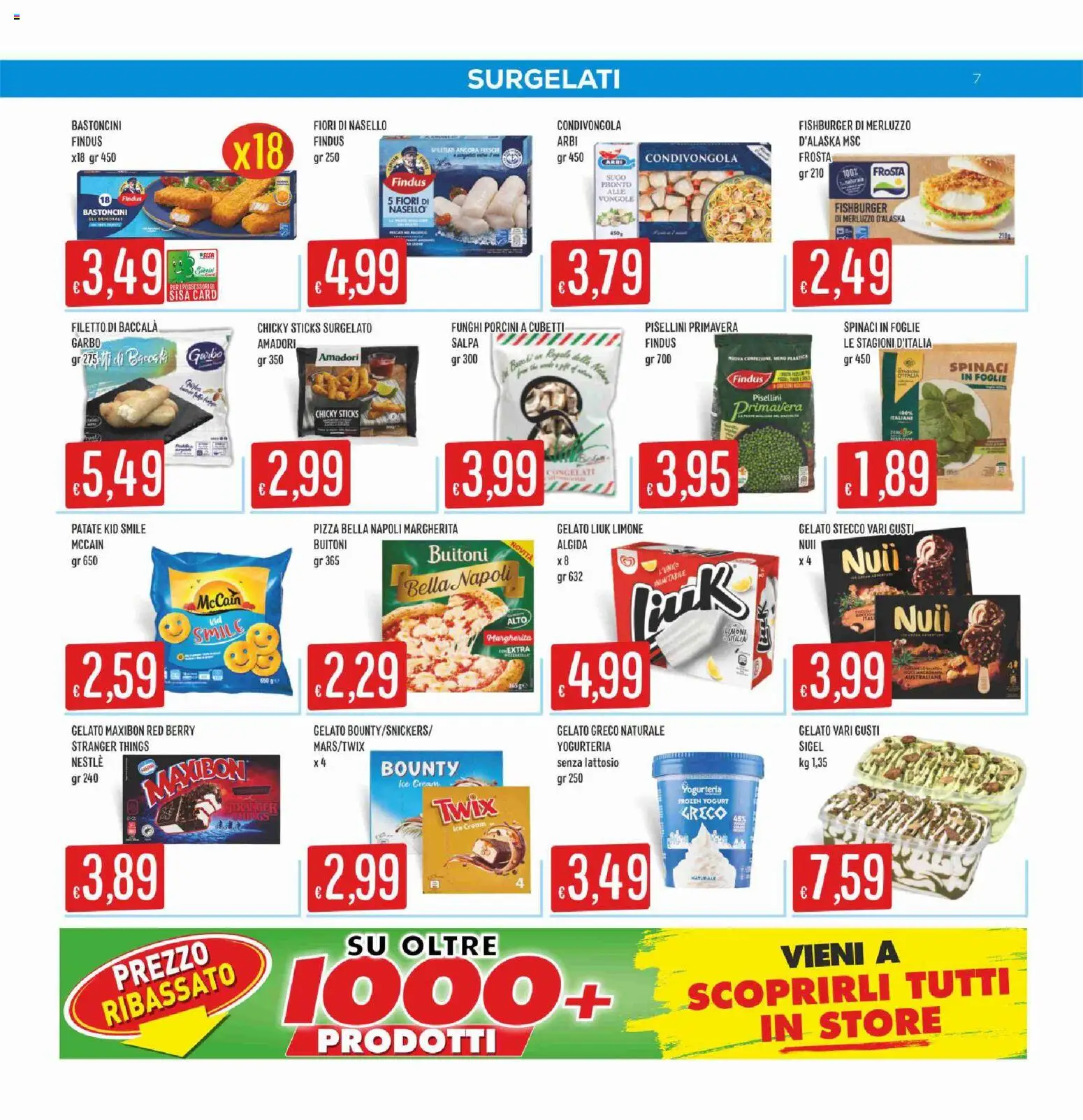 Volantino SISA del 03/09/2026 | Pagina: 7 | Prodotti: Pizza, Patate, Limone, Funghi