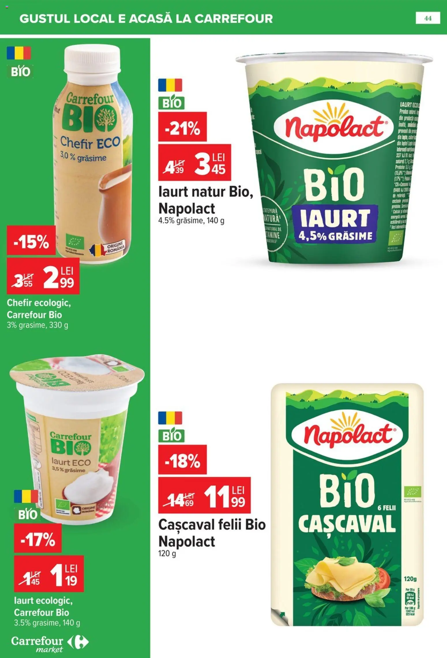 Noul catalog Carrefour – valabil de la 22.07.2026 | Pagină: 44 | Produse: Şerit ödül, Masaüstü kılıfı, Cașcaval, Iaurt