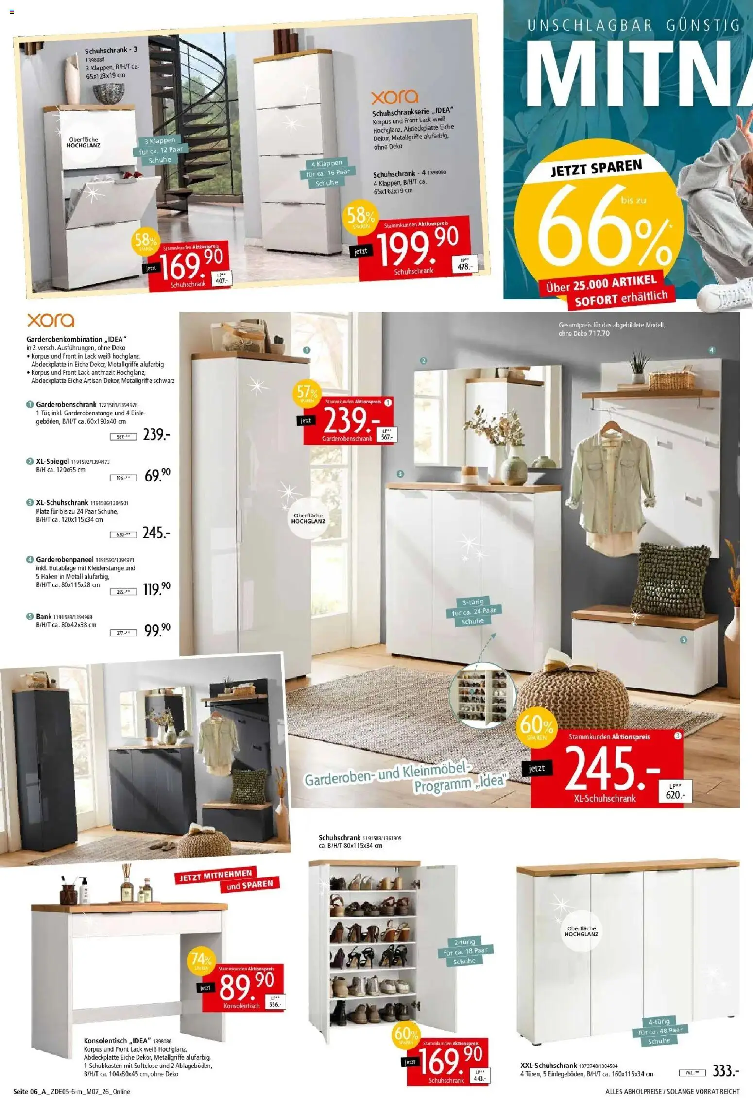 Zurbrüggen Unschlagbar günstig – gültig ab 16.05.2026 | Seite: 12 | Produkte: Tür, Garderobenschrank, Konsolentisch