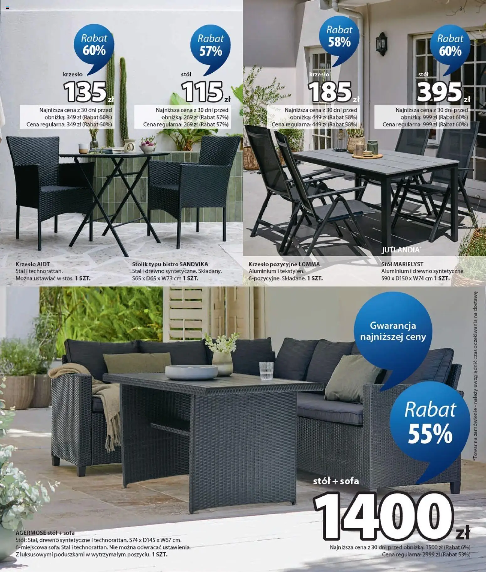 JYSK gazetka od 22.07.2026 | Strona: 3 | Produkty: Sofa, Stół, Krzesło