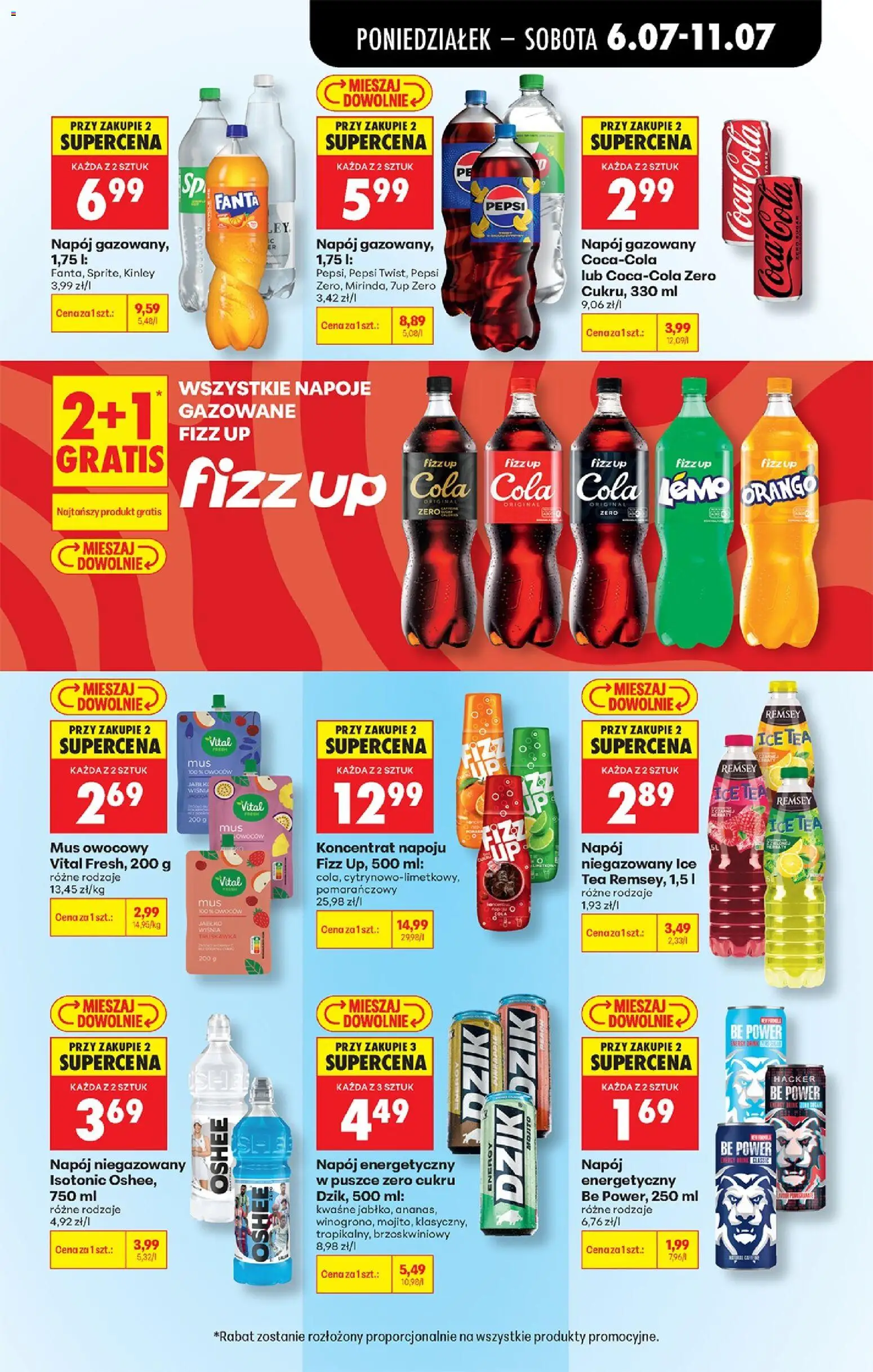 Biedronka gazetka od poniedziałku od 06.07.2026 | Strona: 63 | Produkty: Ice Tea, Napoje, Pepsi