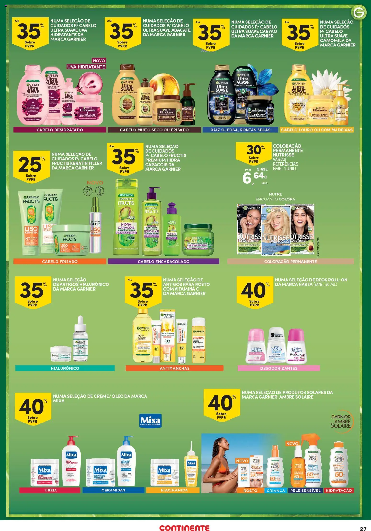 Continente Açores │ válido de 25/06/2026 | Página: 27 | Produtos: Shampoo, Abacate, Vitamina c, Proteina