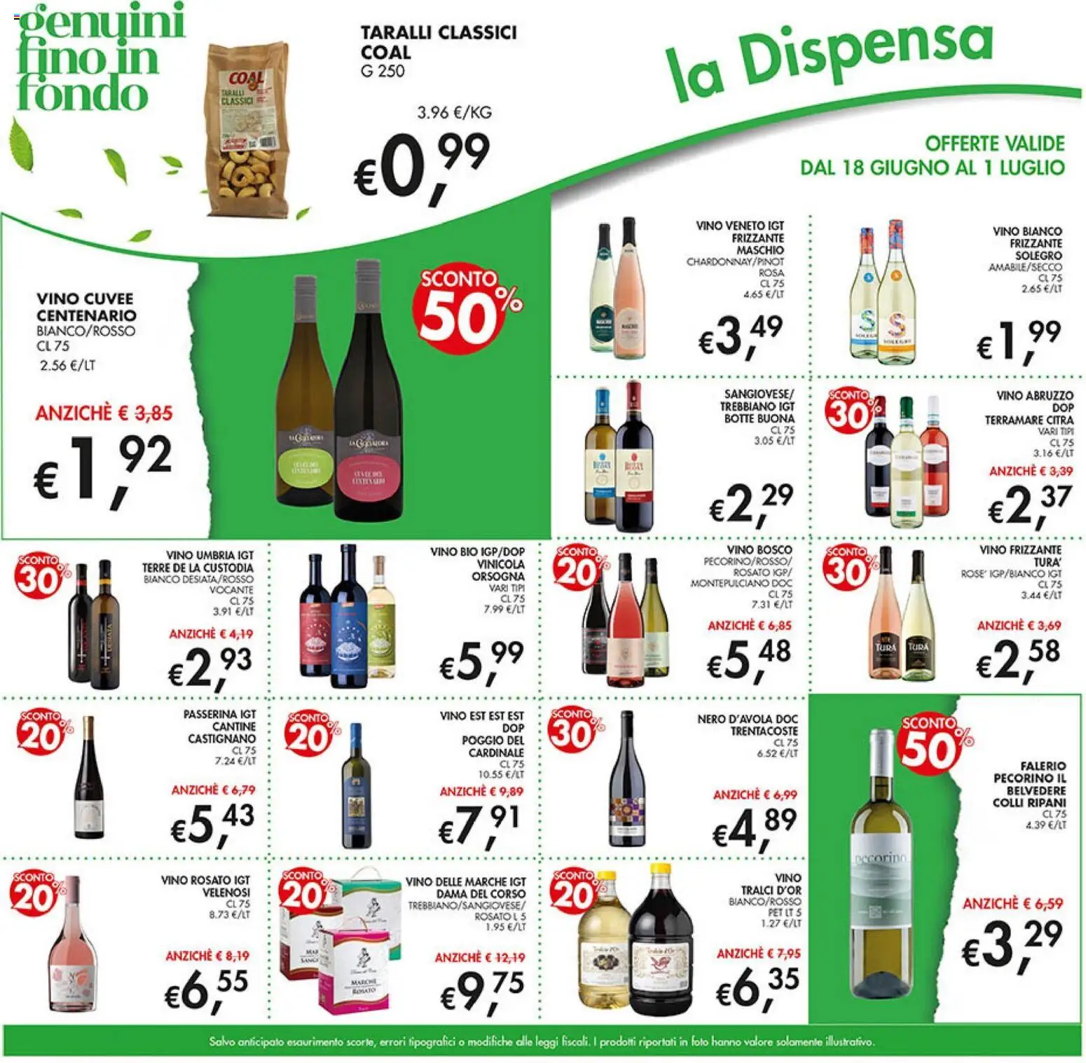 Volantino Coal del 18.06.2026 | Pagina: 13 | Prodotti: Vino, Taralli, Pecorino, Vino bianco